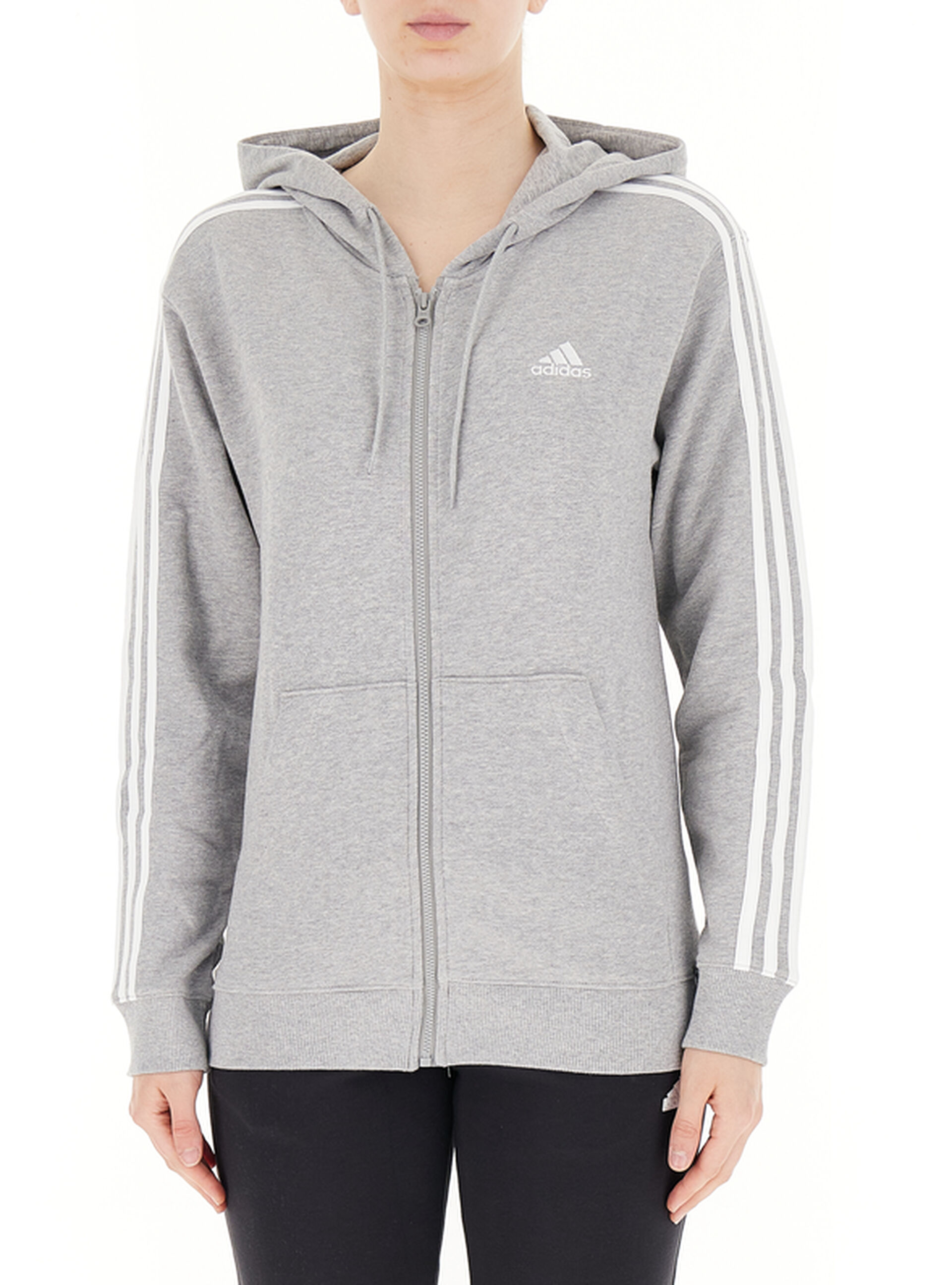 Adidas Felpa con zip GRIGIO L