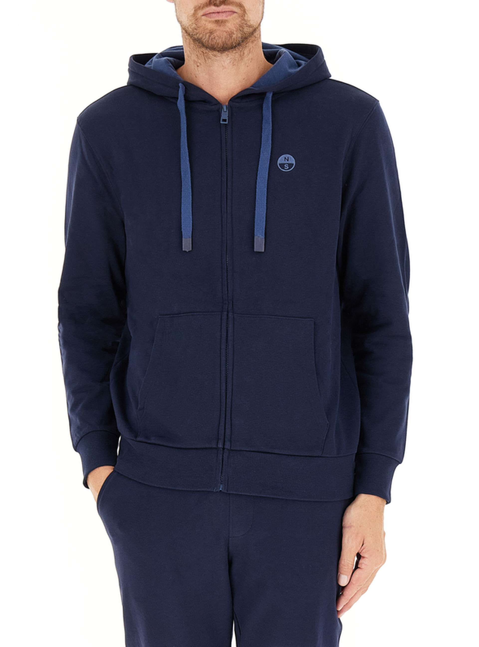 Felpa con cappuccio BLU NAVY
