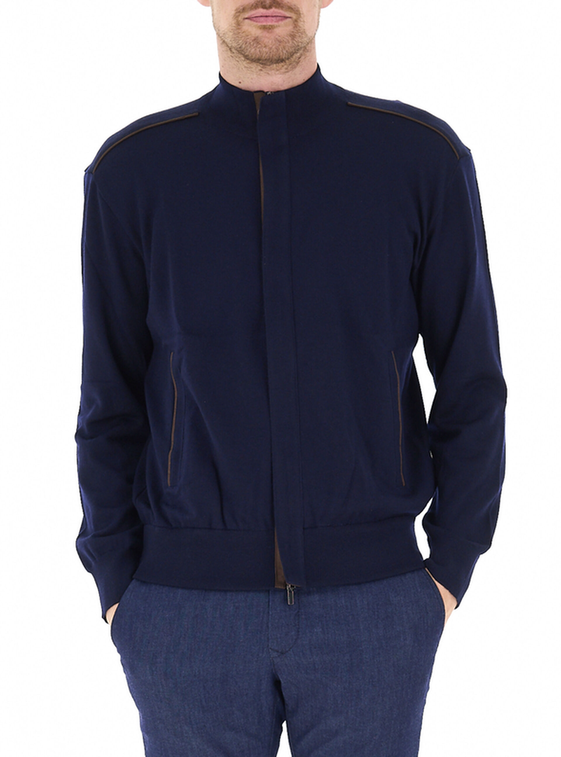 Cardigan con zip BLU NOTTE 3XL