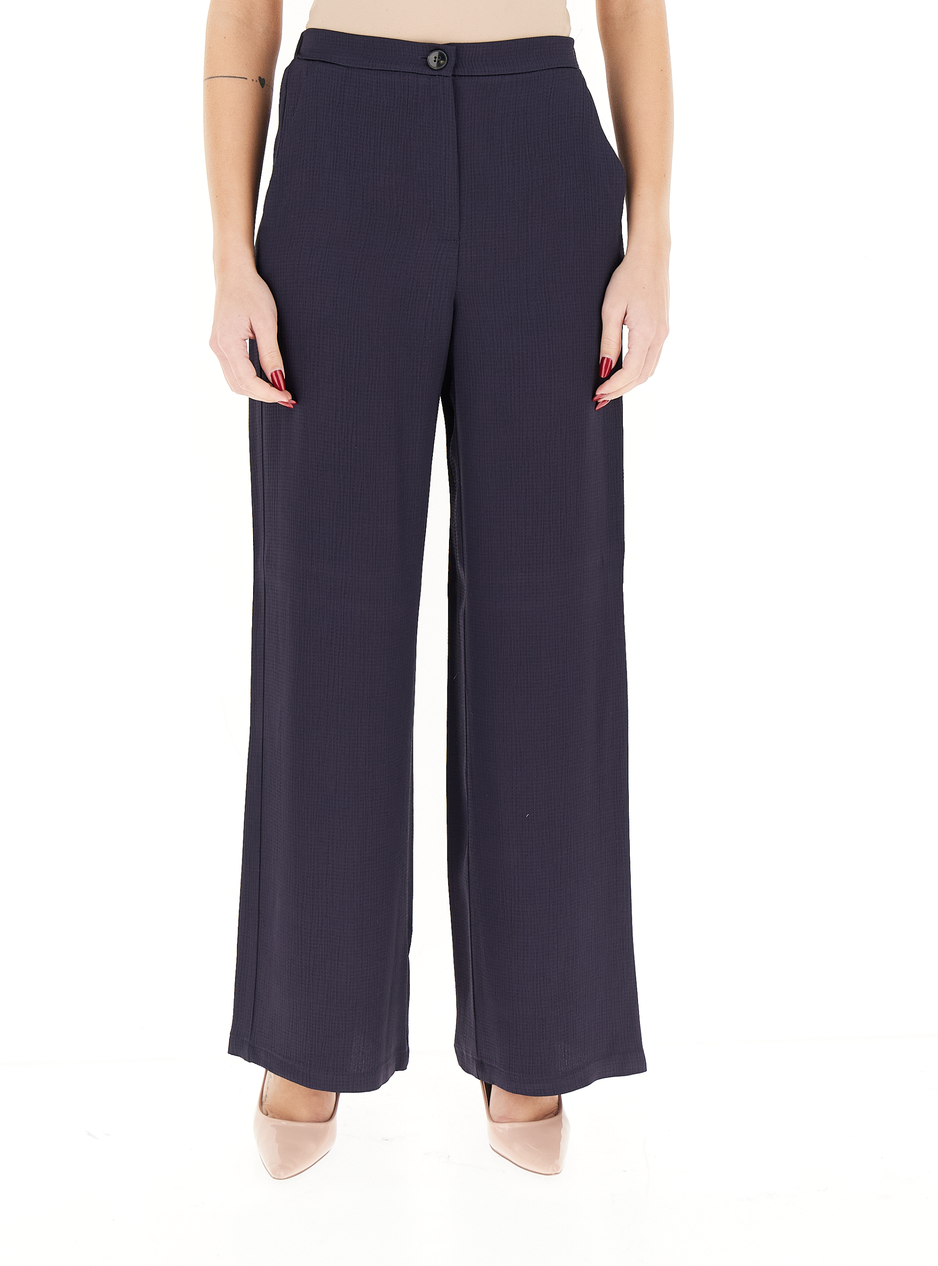 Pantalone wide leg BLU SCURO