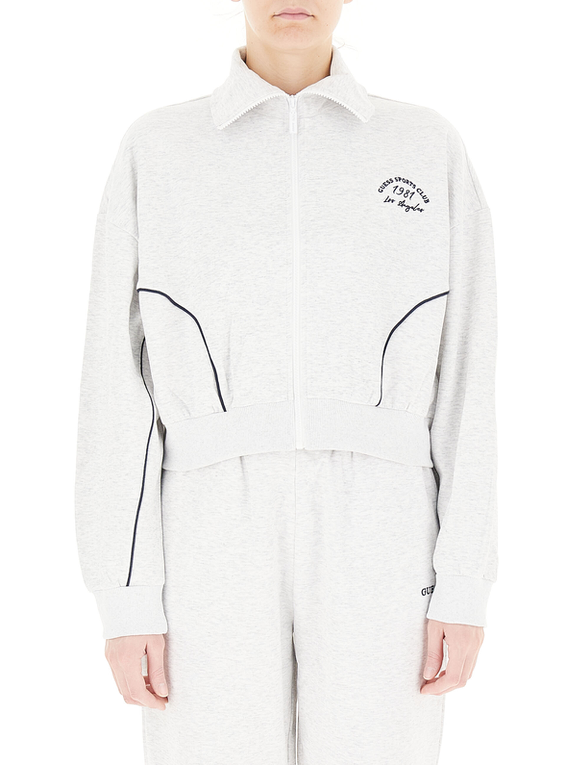 Guess Felpa con zip GRIGIO CHIARO
