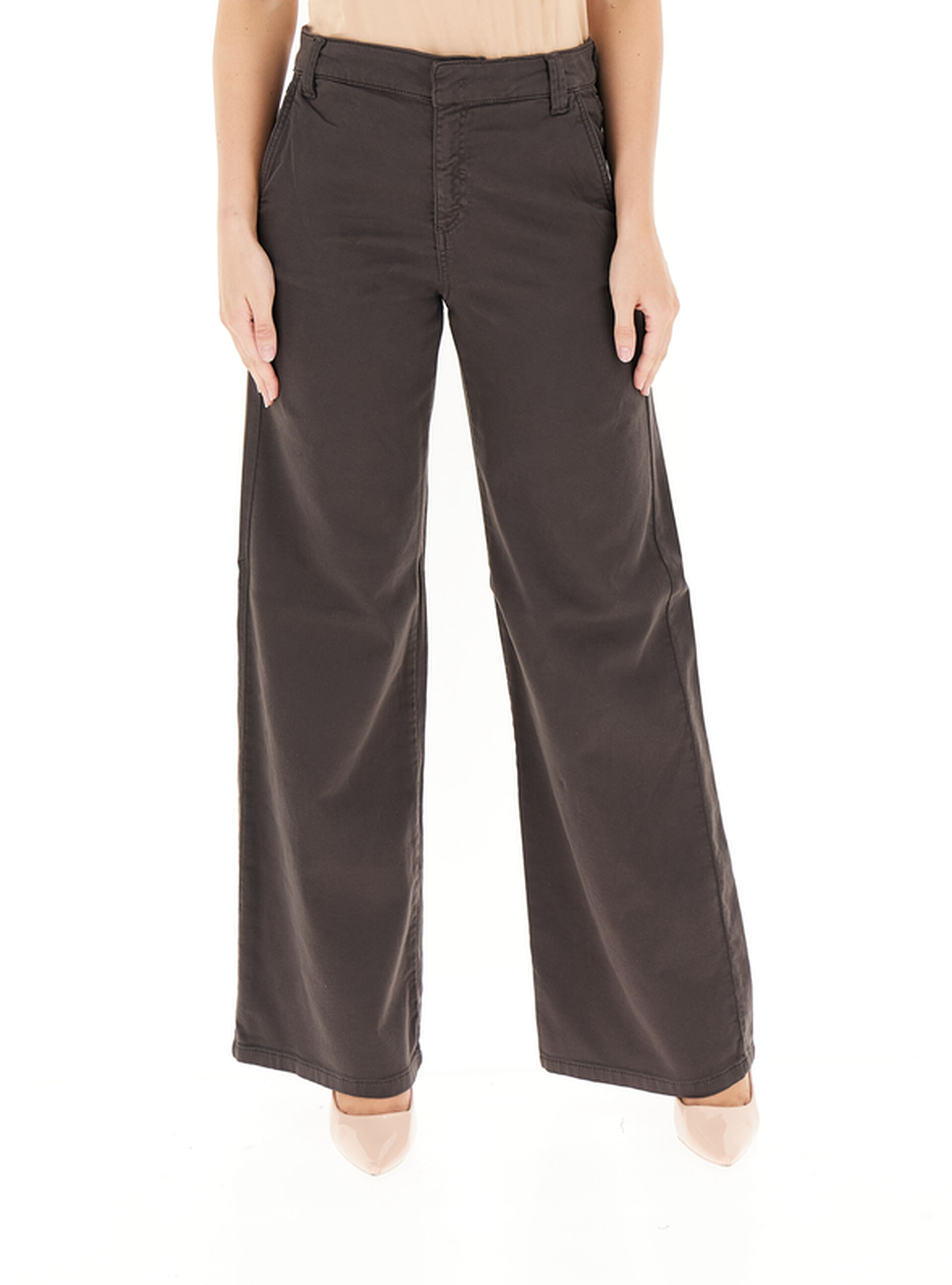 Pantalone wide leg MARRONE 40