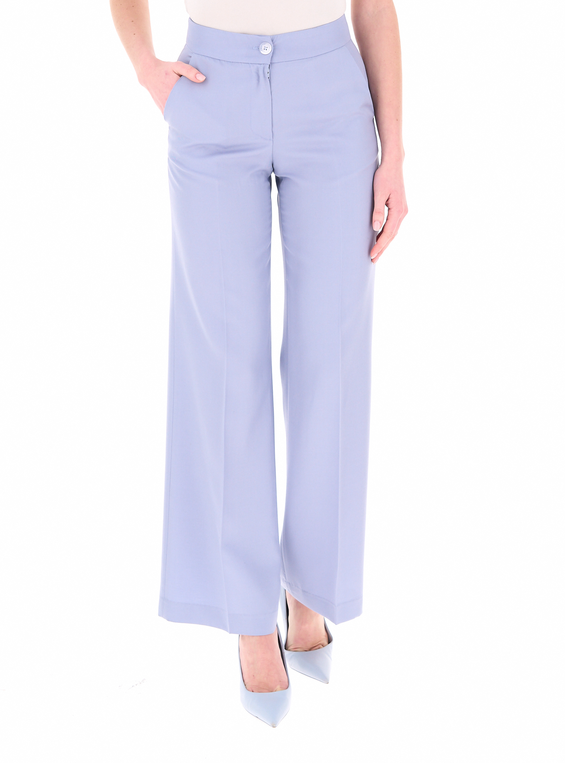 Pantalone in lyocell AZZURRO POLVERE 40