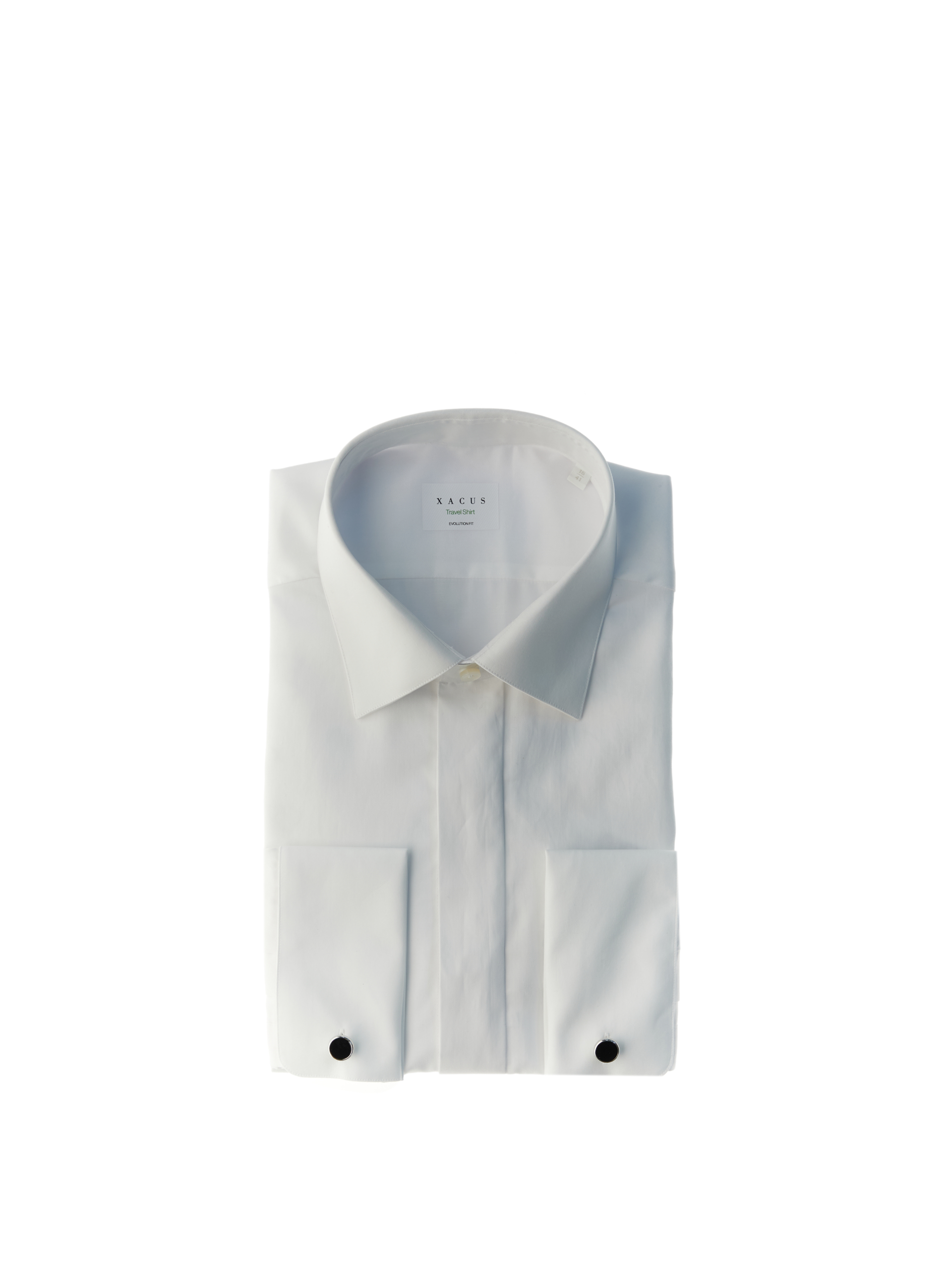 Camicia travel con gemelli BIANCO