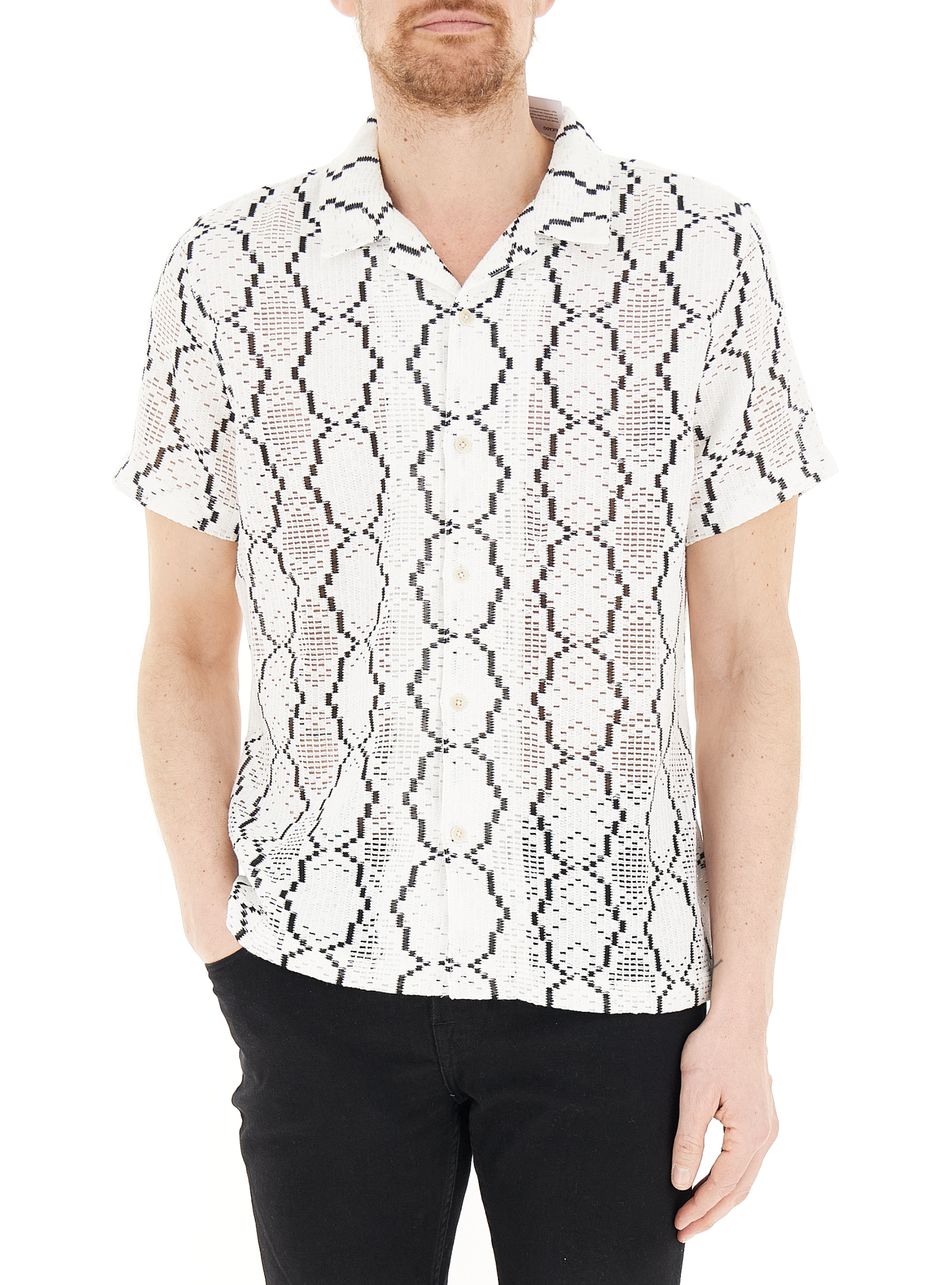 Guess Camicia maniche corte BIANCO