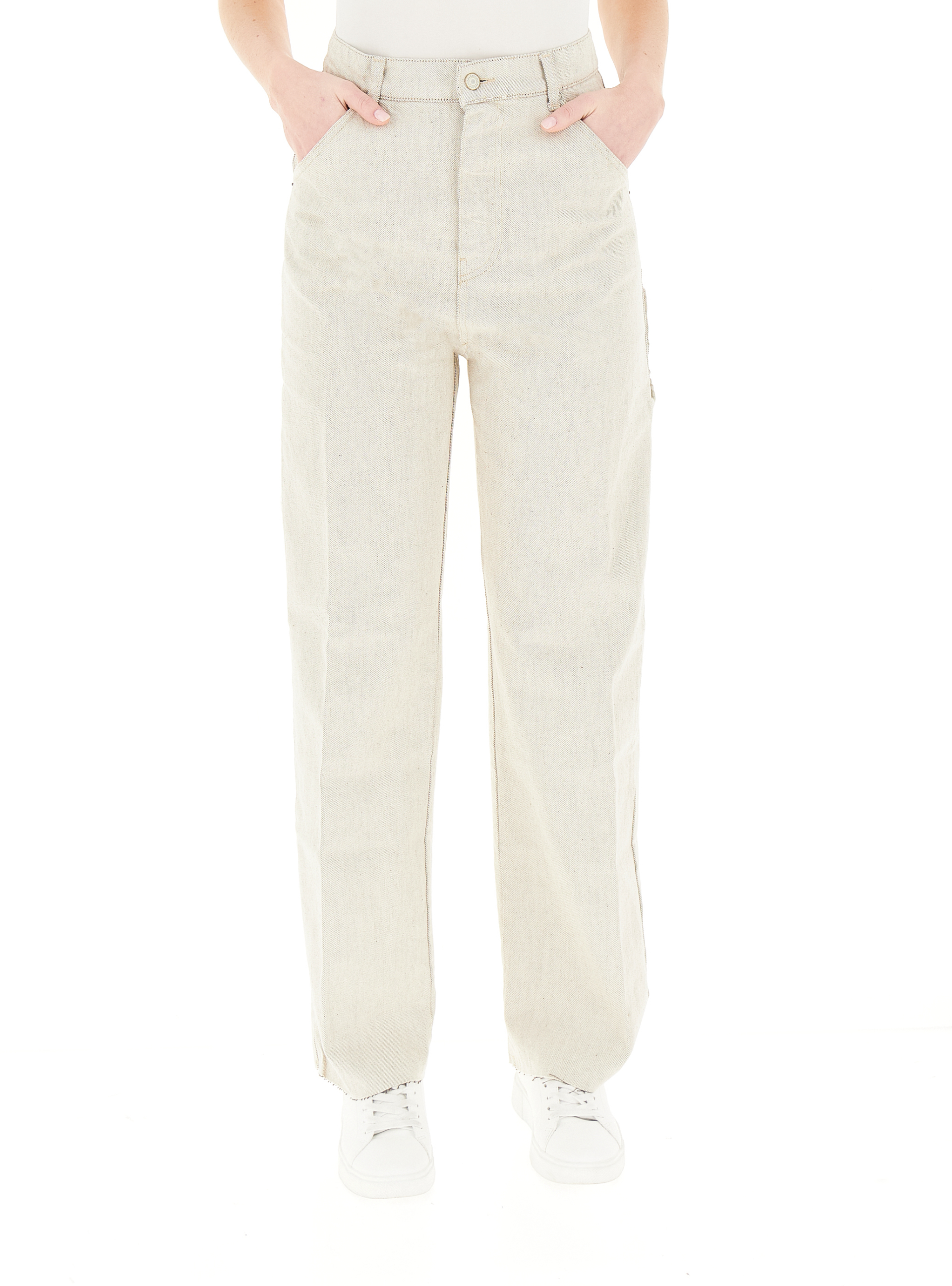 VICOLO Pantalone straight AVORIO