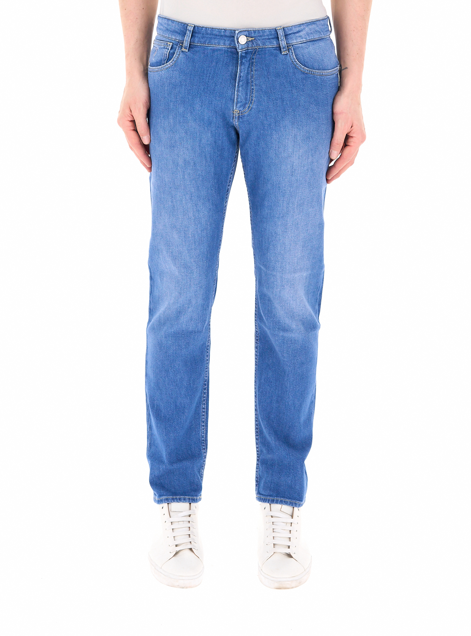 Jeans straight leg BLU CHIARO 40