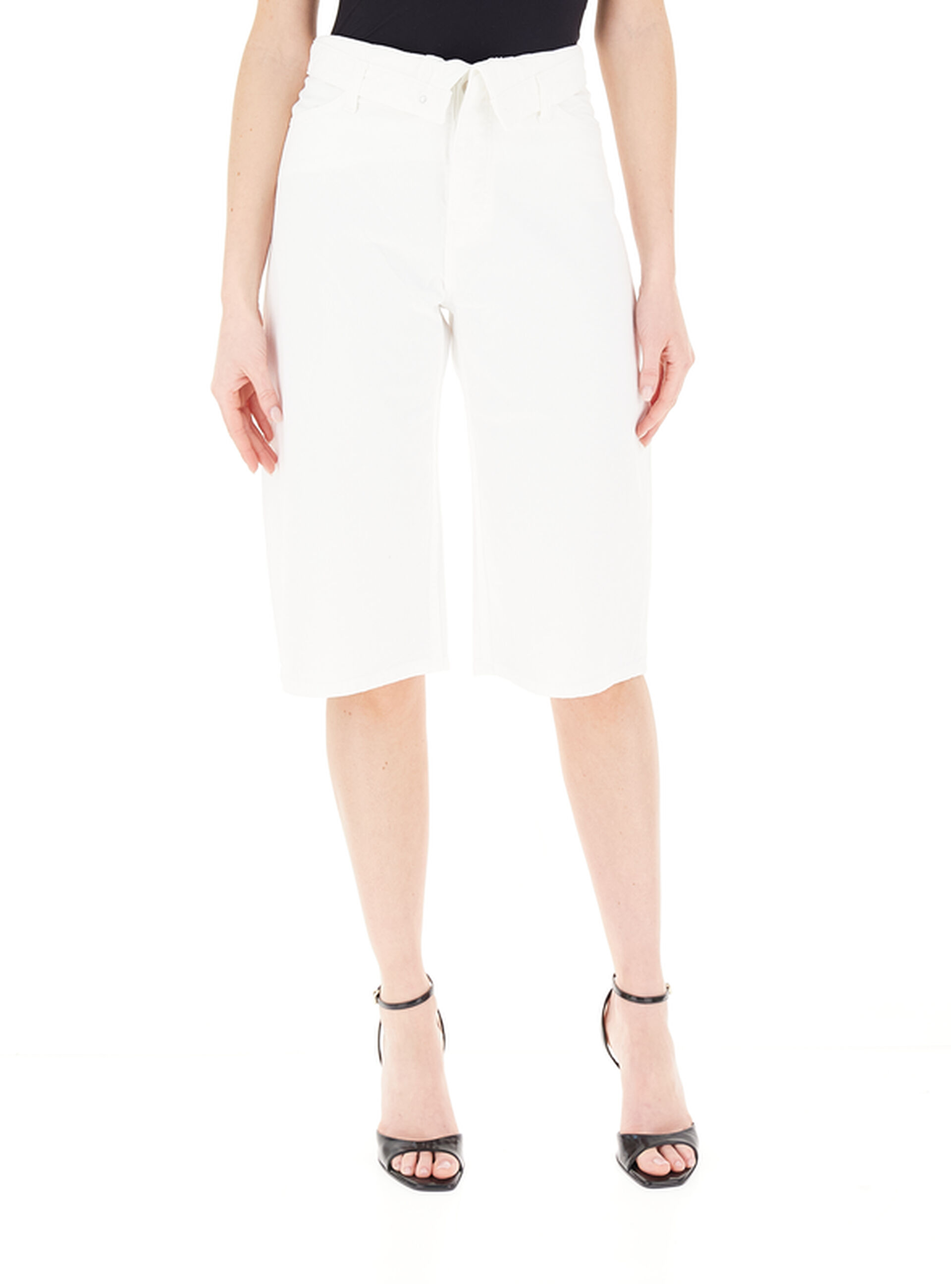 VICOLO Bermuda in cotone BIANCO