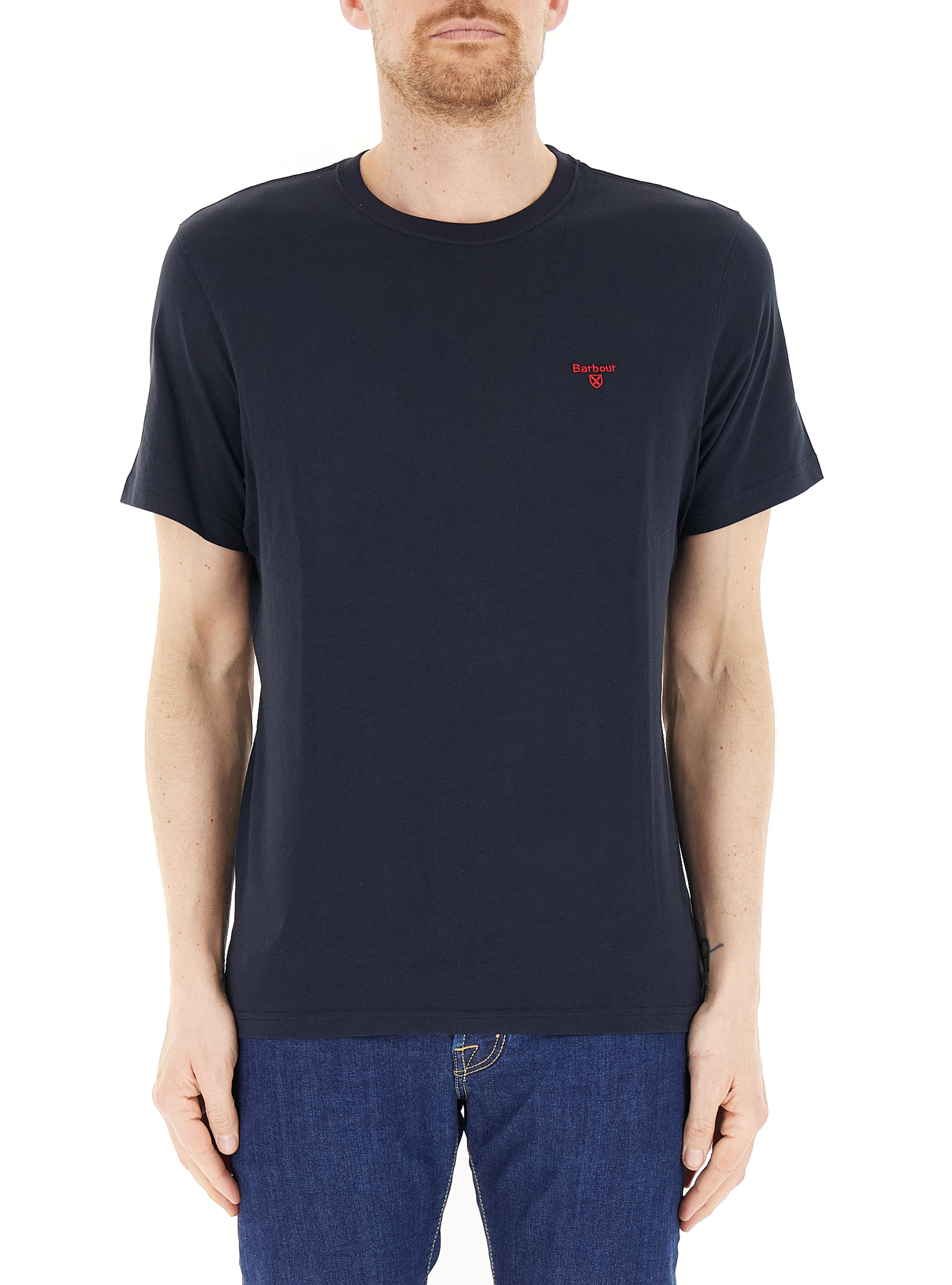 Barbour T-shirt in cotone BLU NAVY