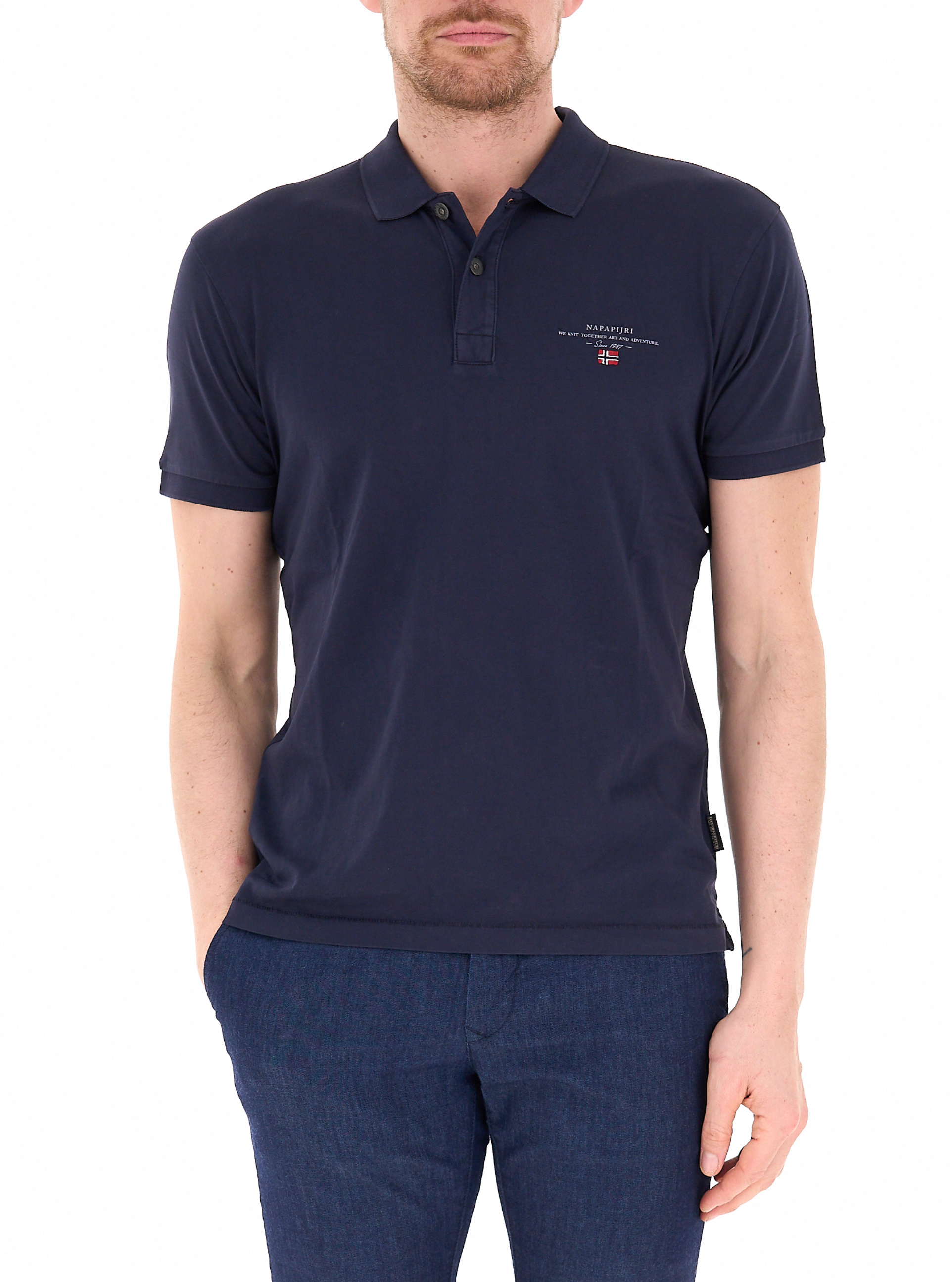 Napapijri Polo in cotone BLU NAVY