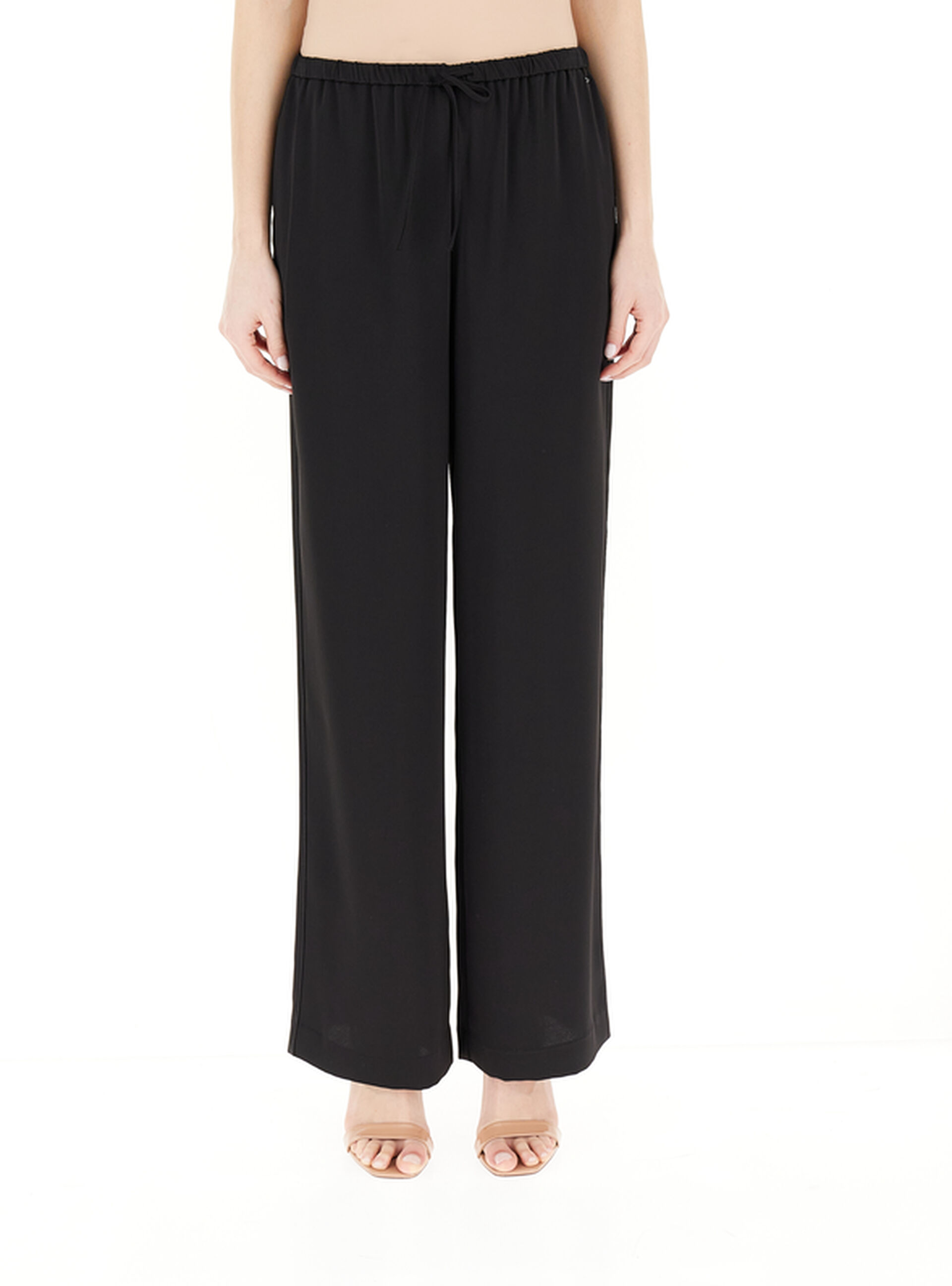 Pantalone wide leg NERO
