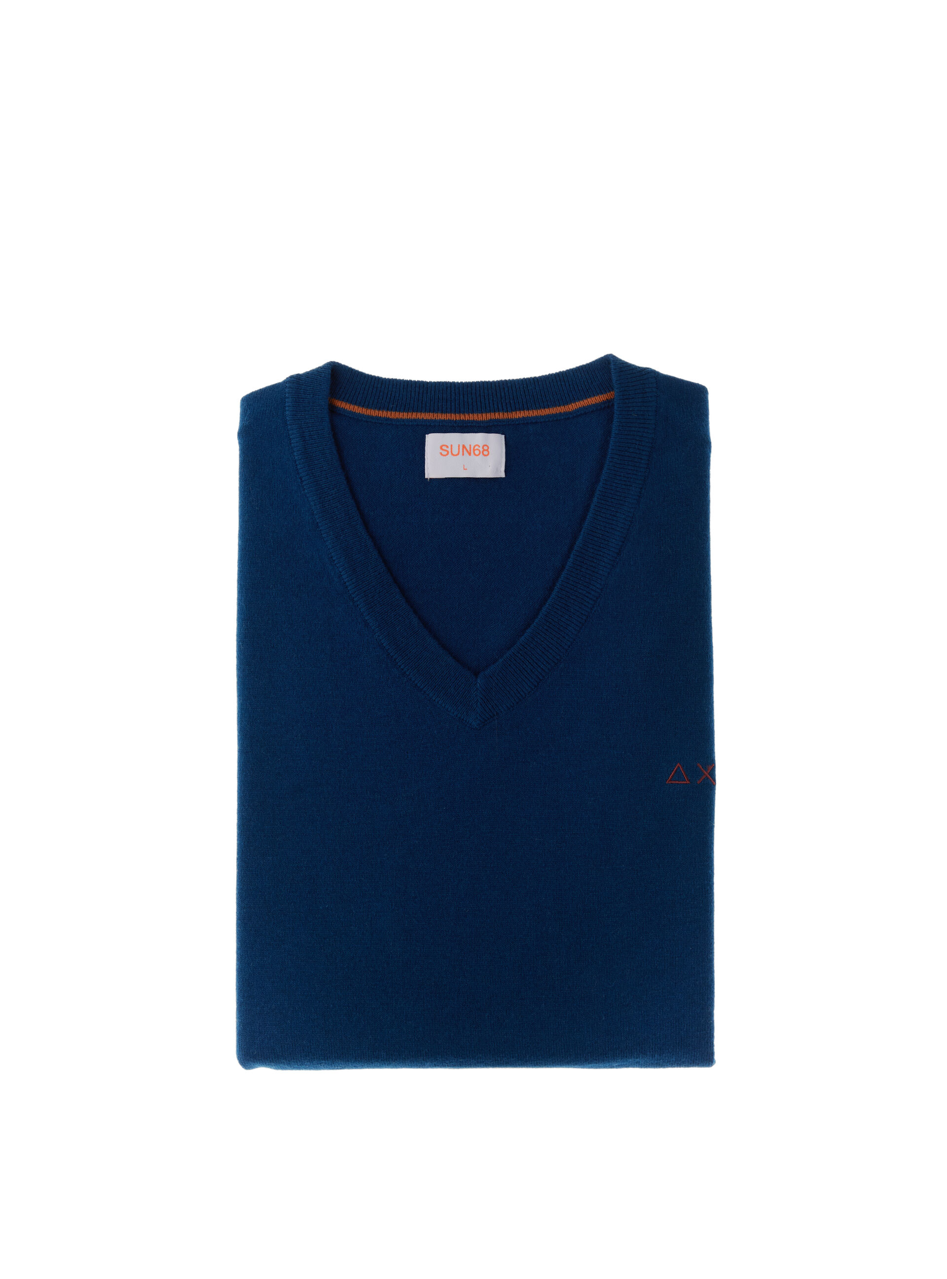 SUN68 Maglia lana cotone BLU