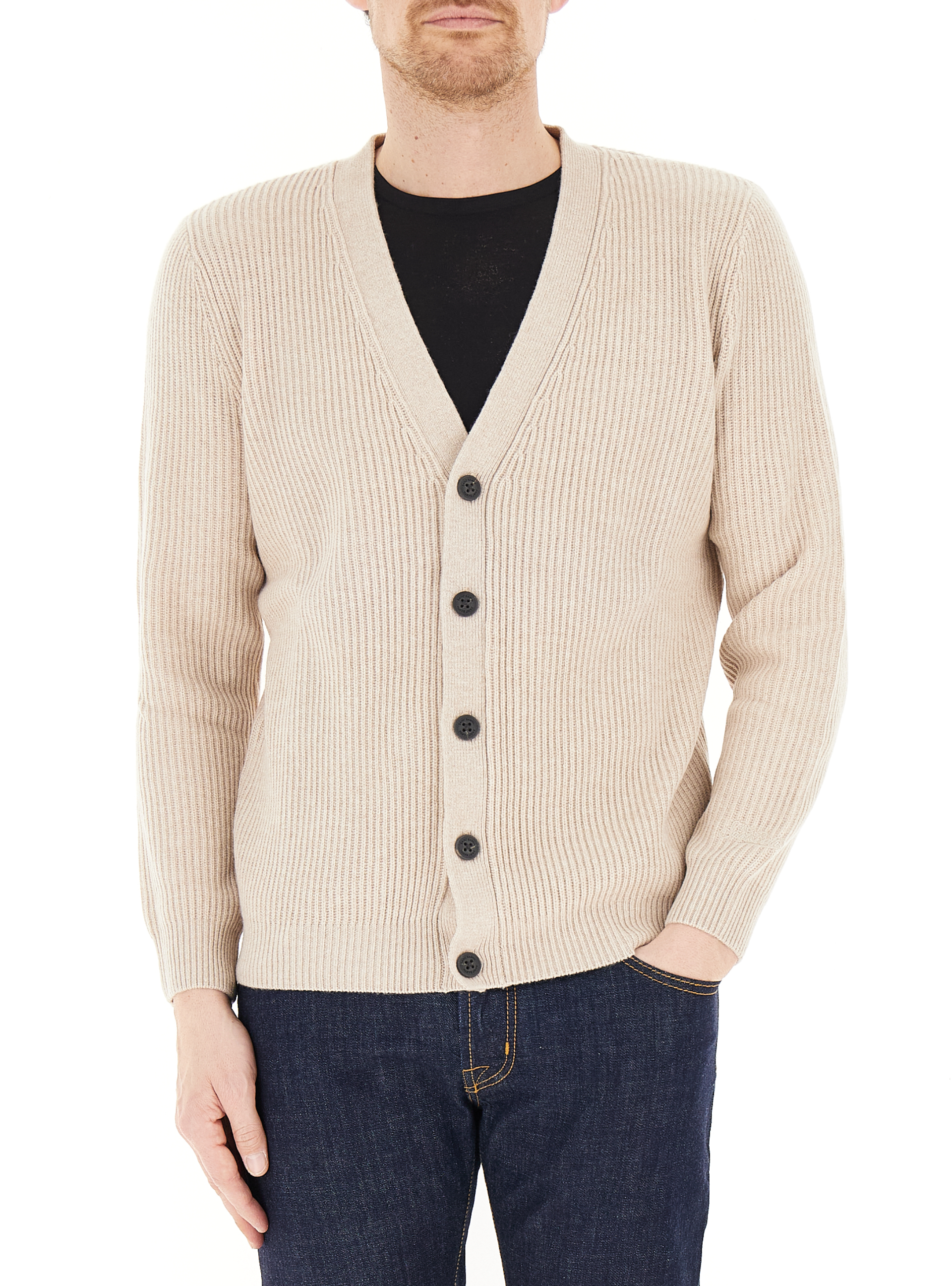 Cardigan lana merino BEIGE M