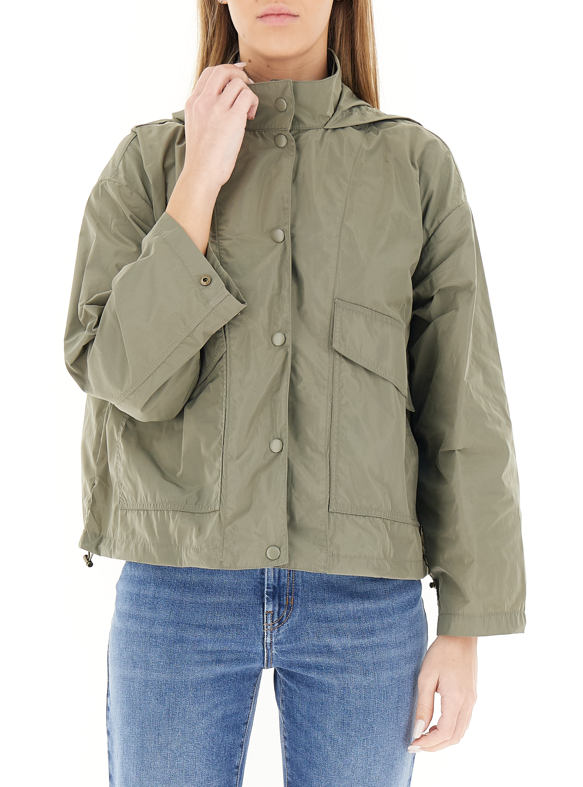 Giacca con cappuccio VERDE MILITARE 42