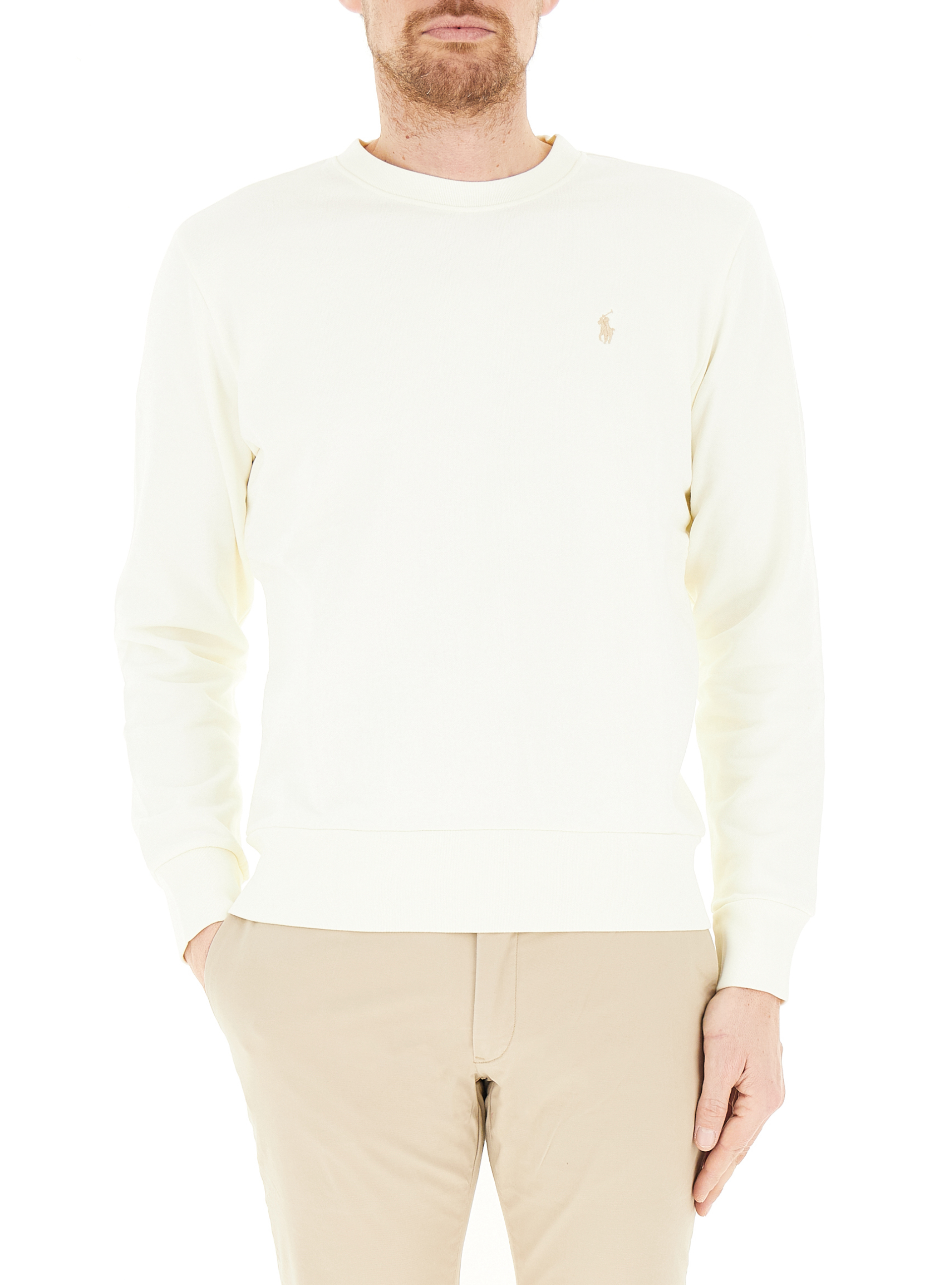 Felpa in cotone POLO AVORIO XL