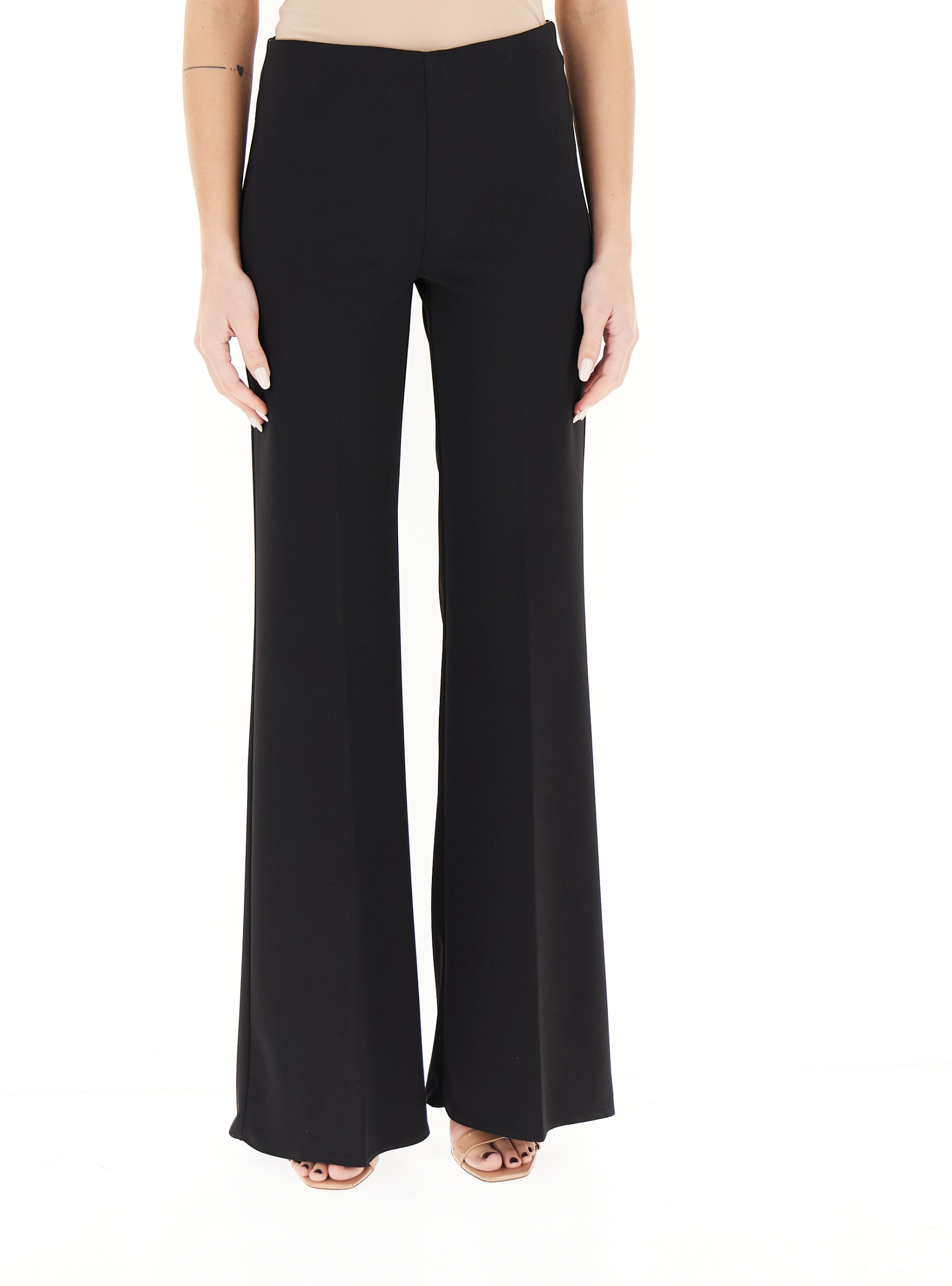 Pantalone flare NERO XL