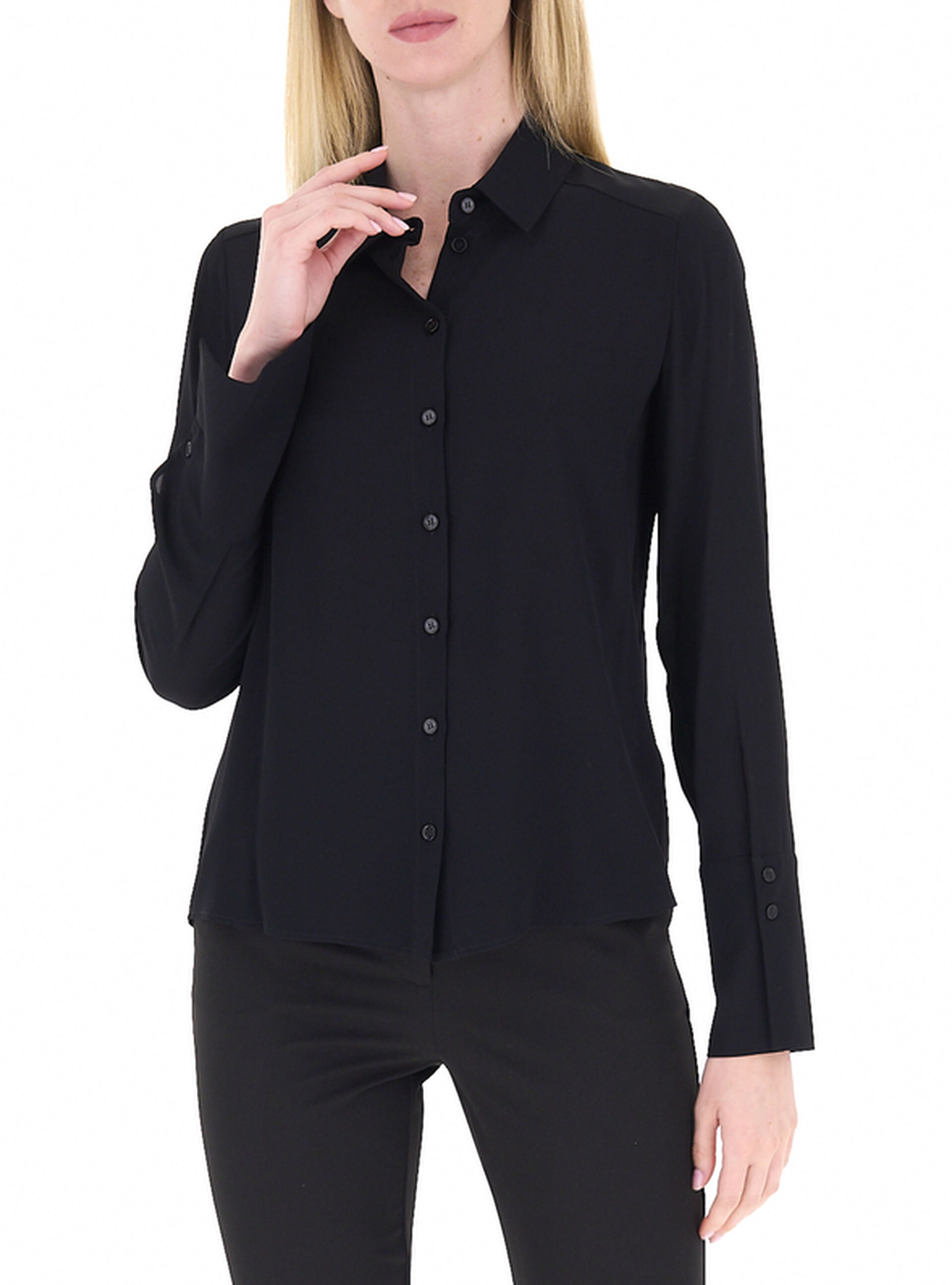 Camicia in viscosa NERO 46