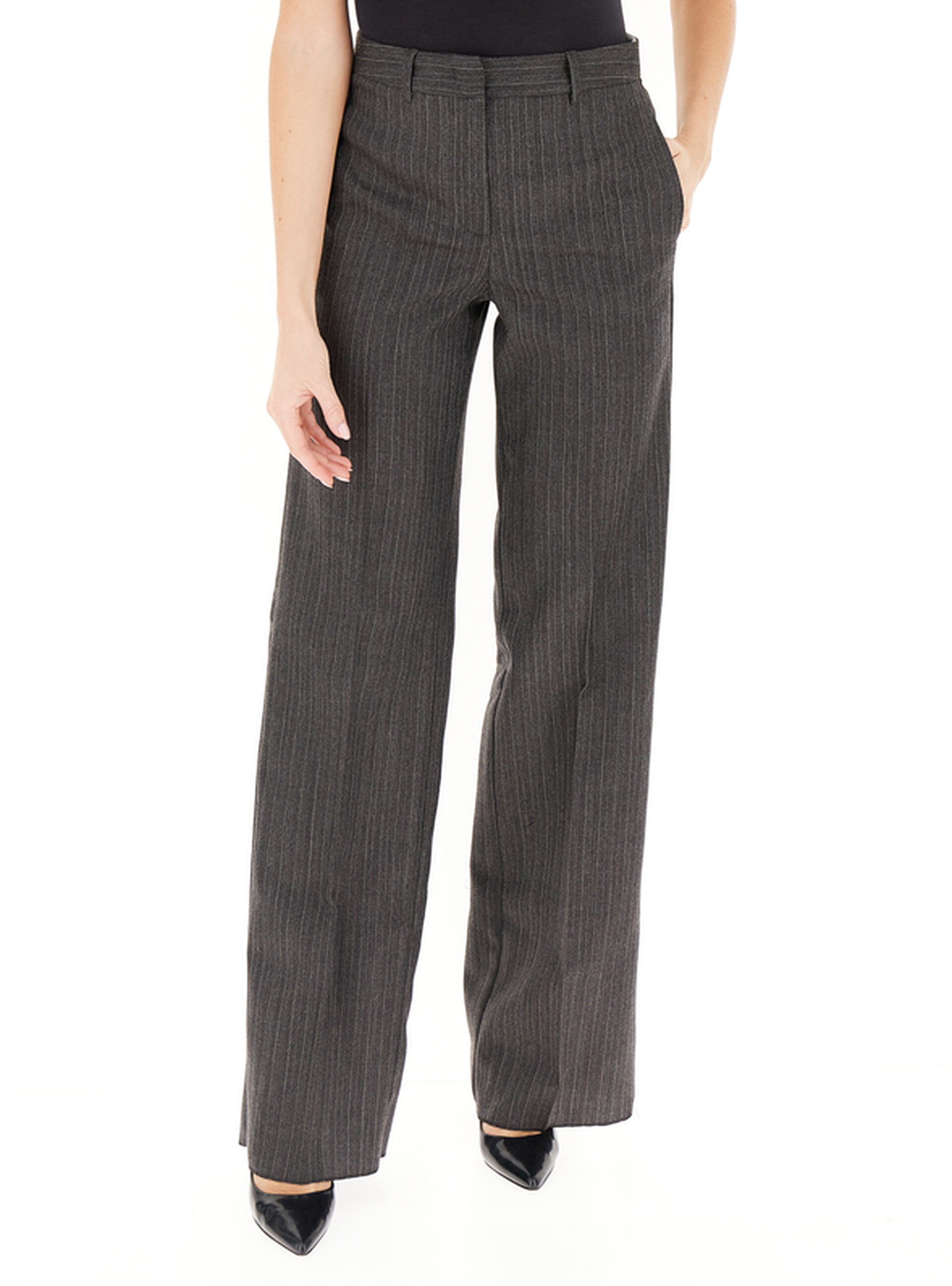 Pantalone in lana GRIGIO SCURO 40
