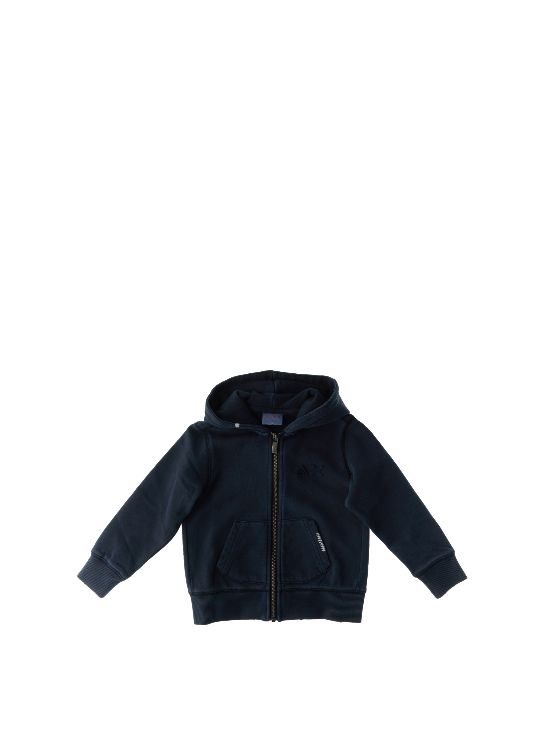 SUN68 Felpa con zip BLU NOTTE