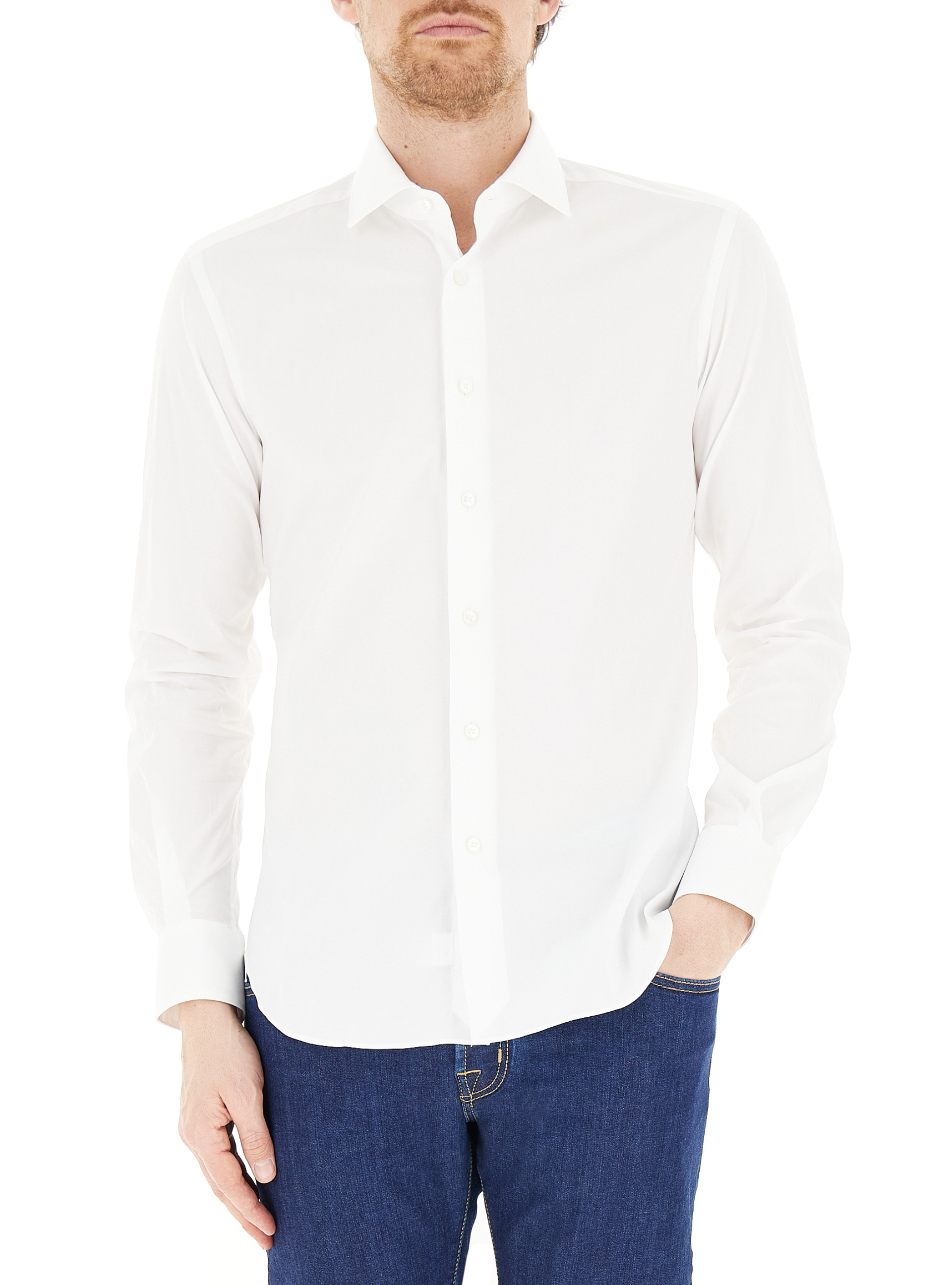 Camicia stretch slim fit BIANCO