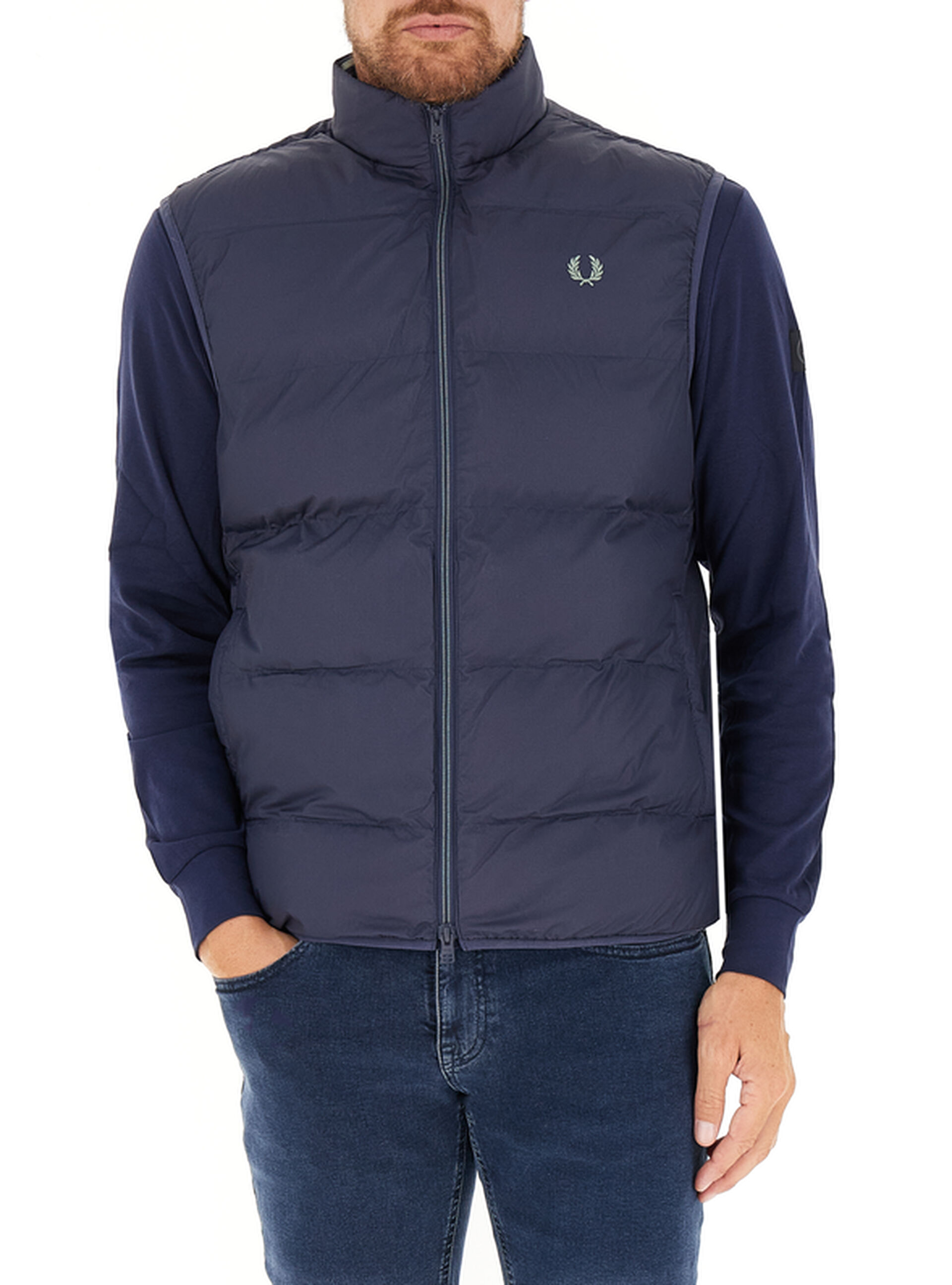 Piumino smanicato BLU NAVY S