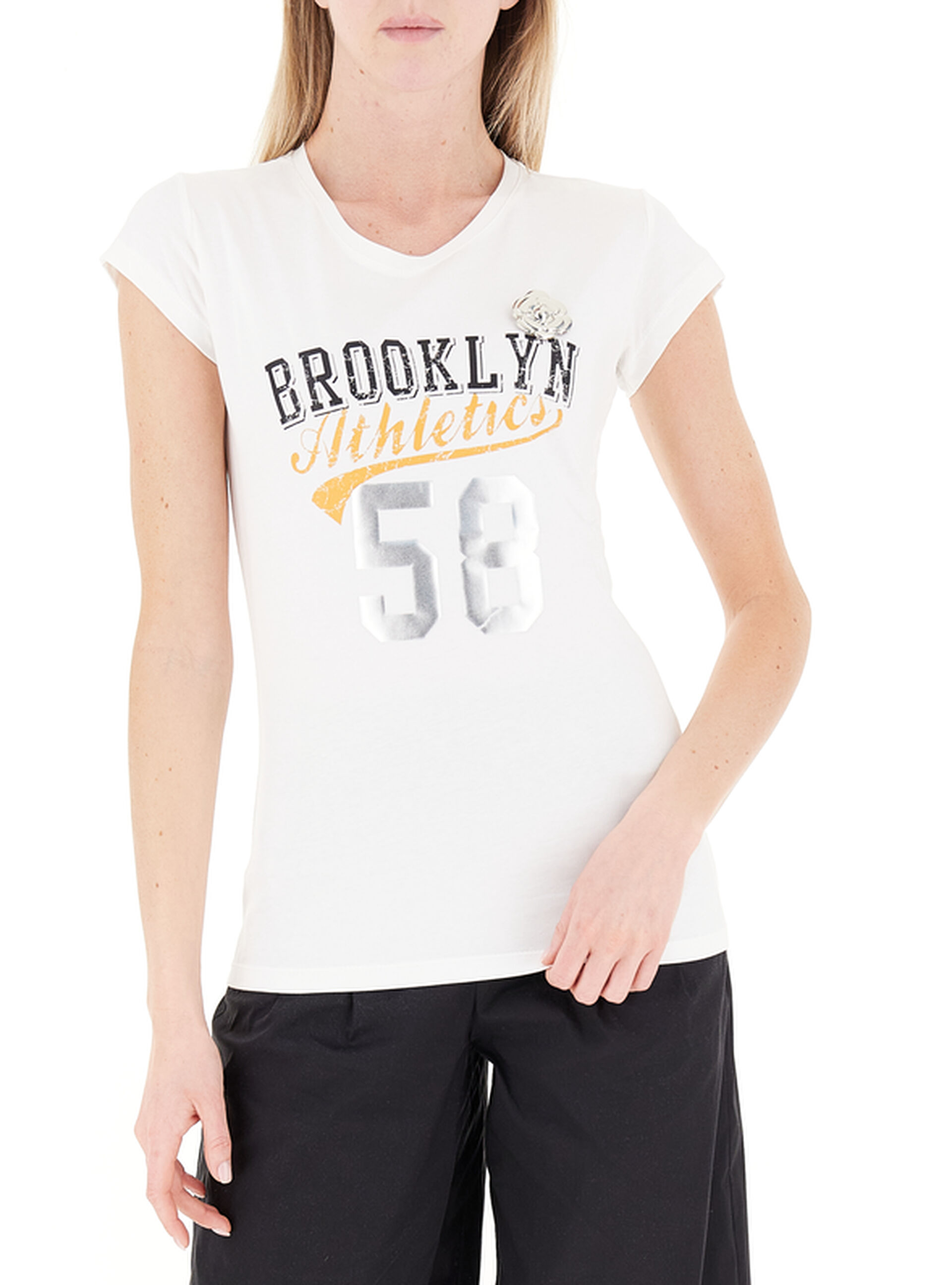 T-shirt girocollo BIANCO UNI