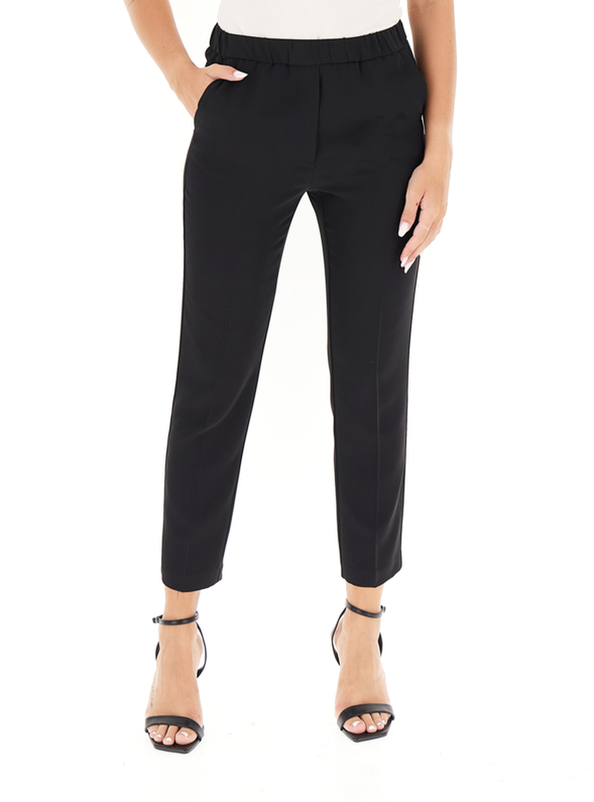 LINKS Pantalone cropped NERO