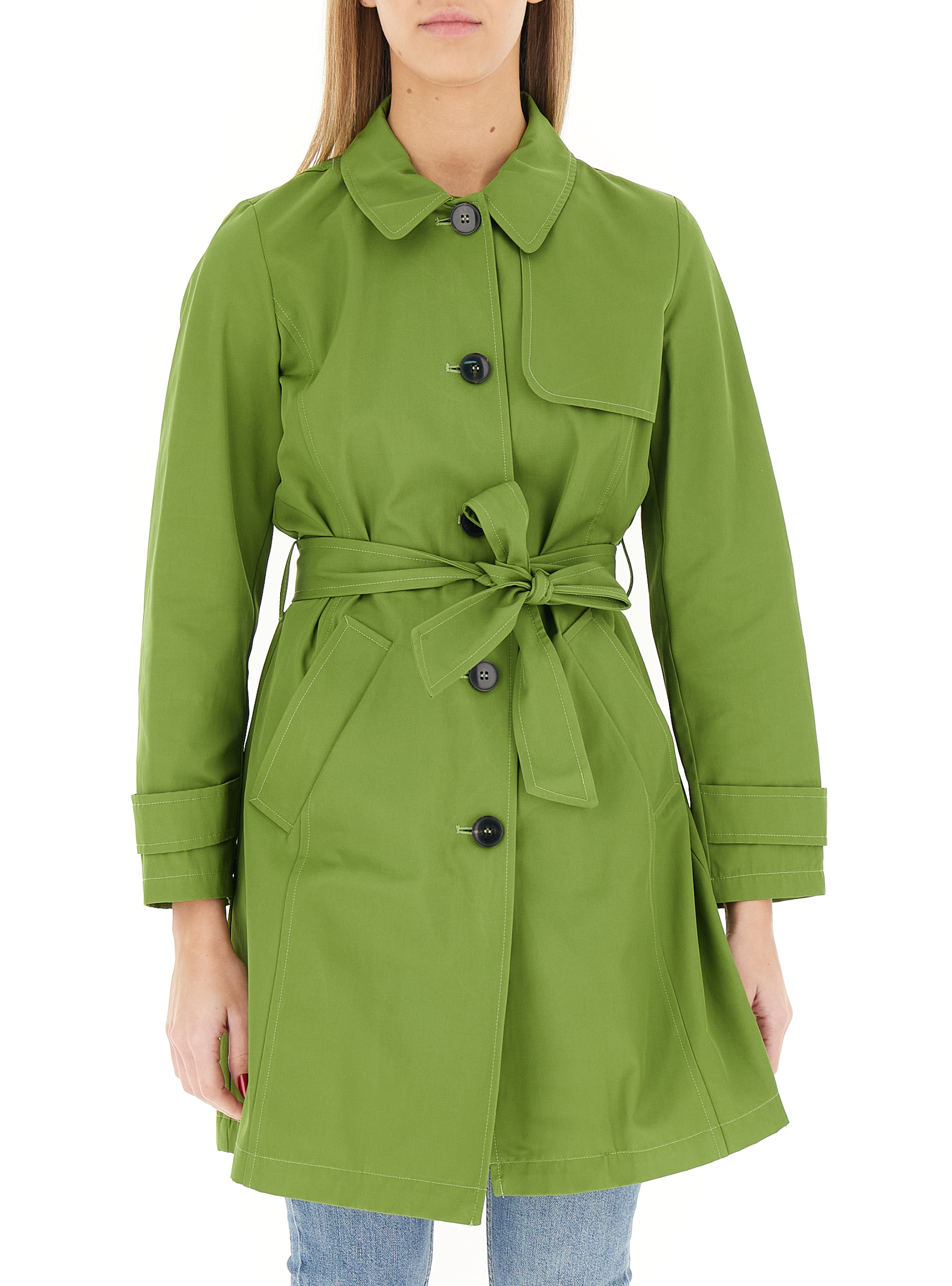 Trench misto cotone VERDE