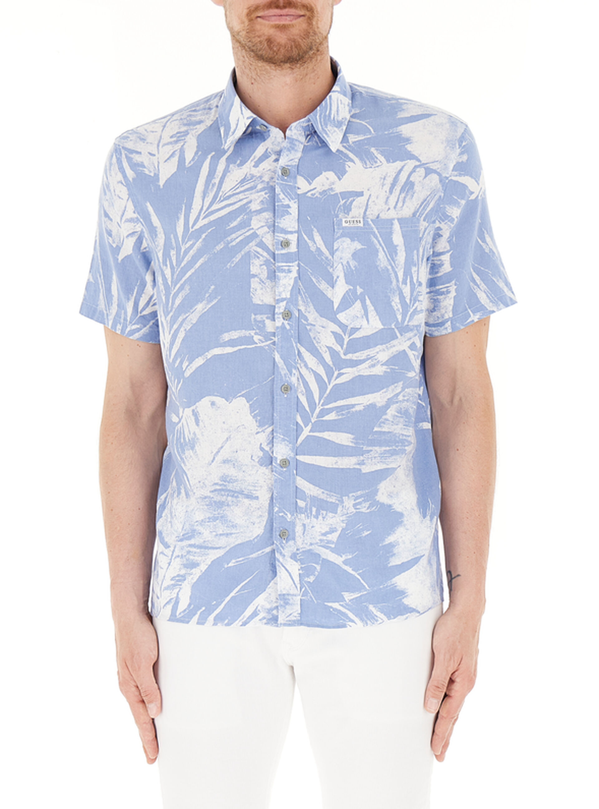 Camicia maniche corte AZZURRO