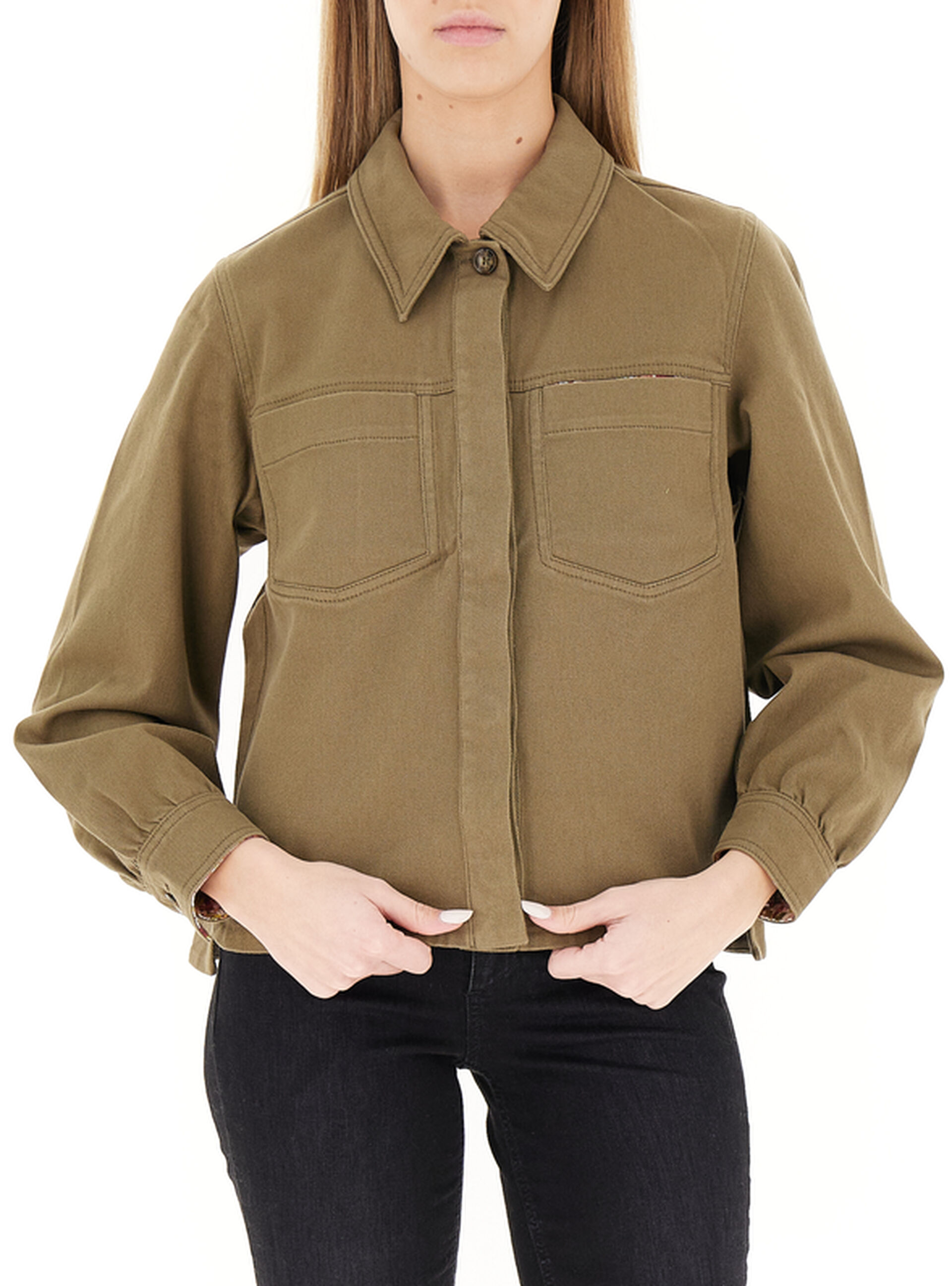 Giacca overshirt VERDE OLIVA 46