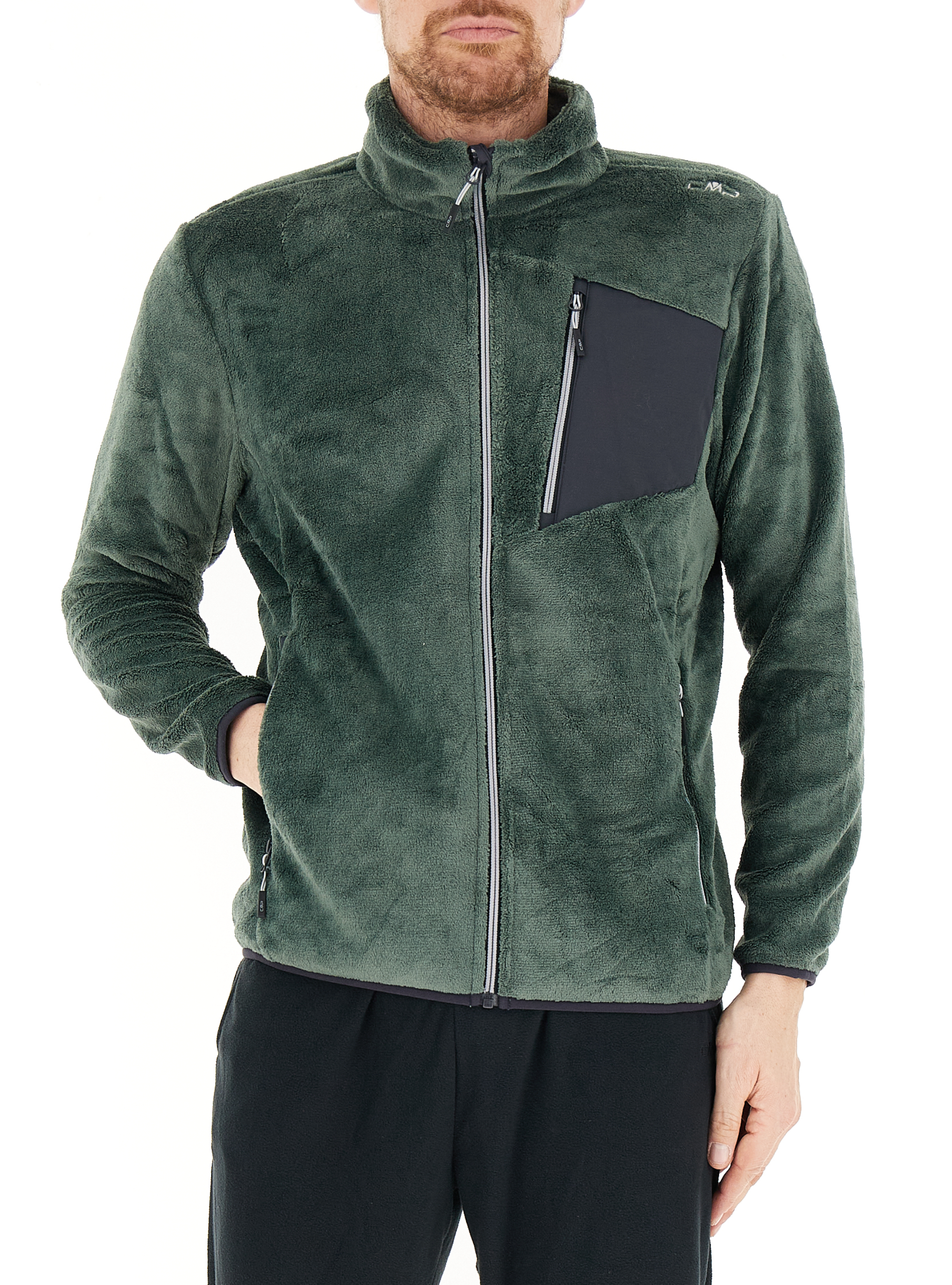 CMP Pile con zip VERDE MILITARE 56