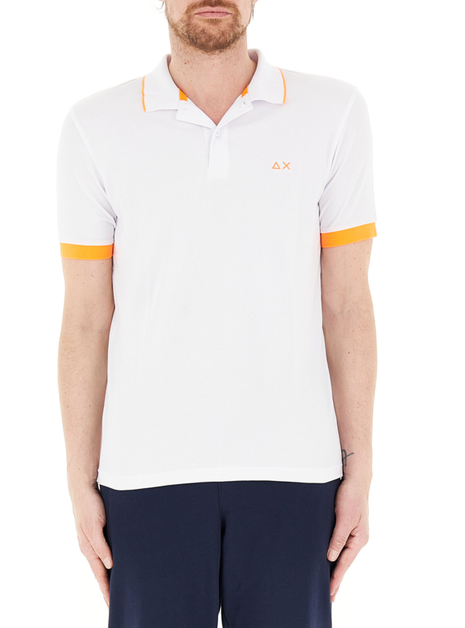 SUN68 Polo in cotone PANNA