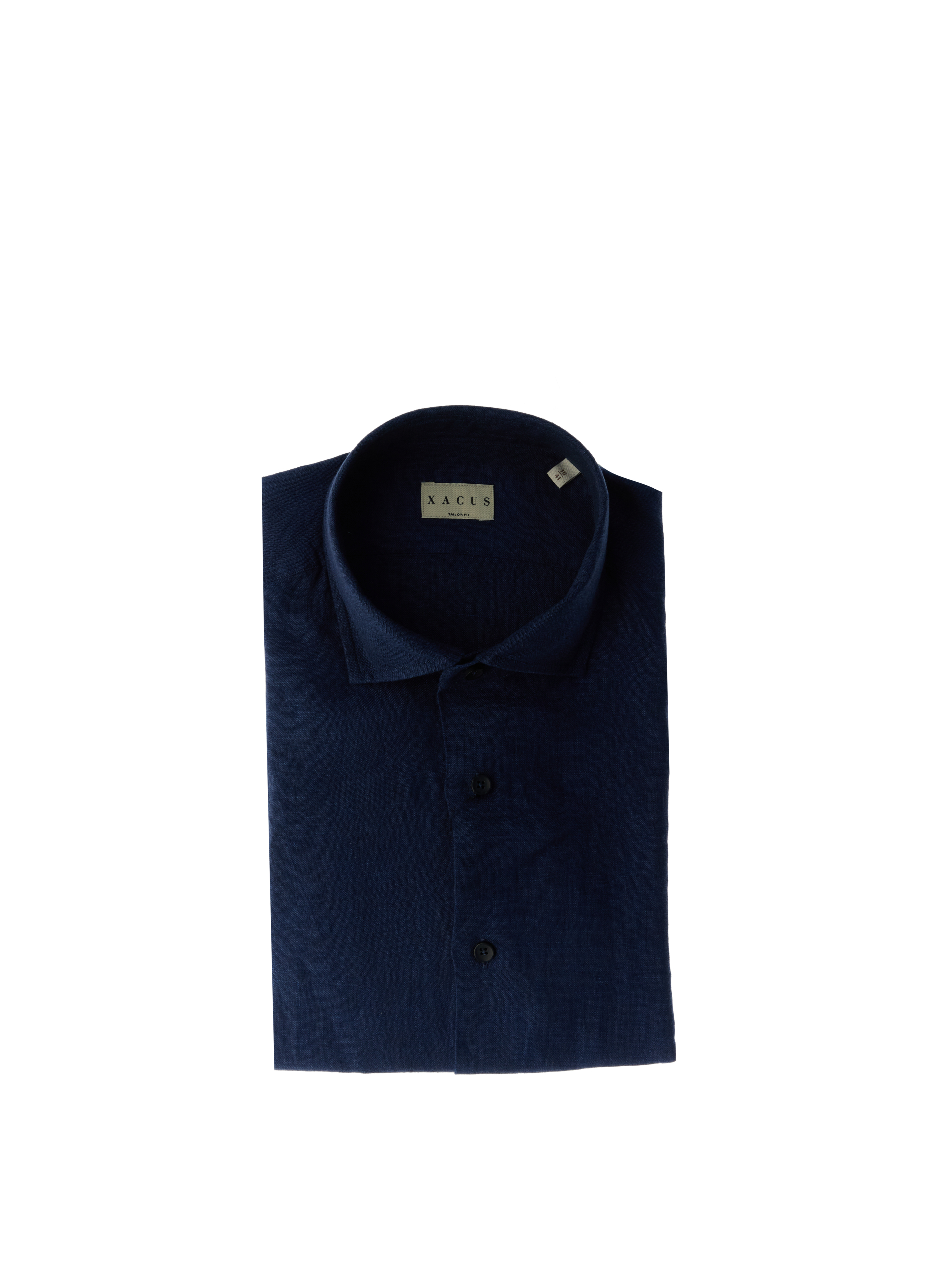 XACUS Camicia in lino BLU SCURO