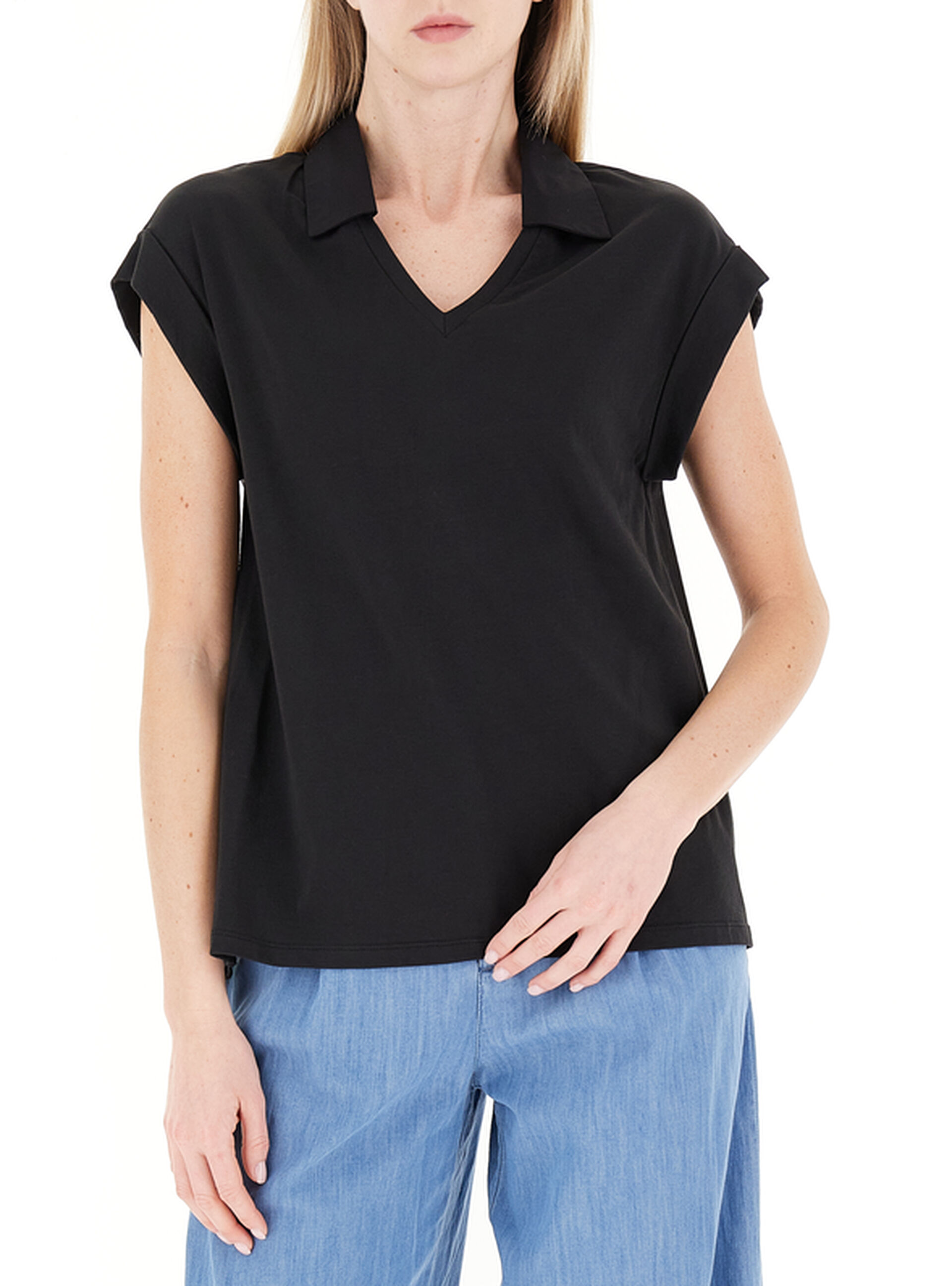 LIU JO Blusa scollo V NERO