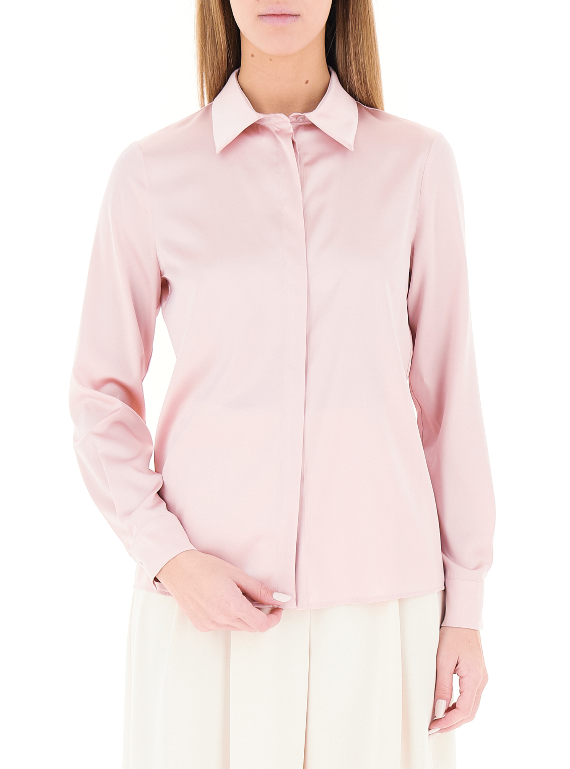 Camicia in satin ROSA CHIARO
