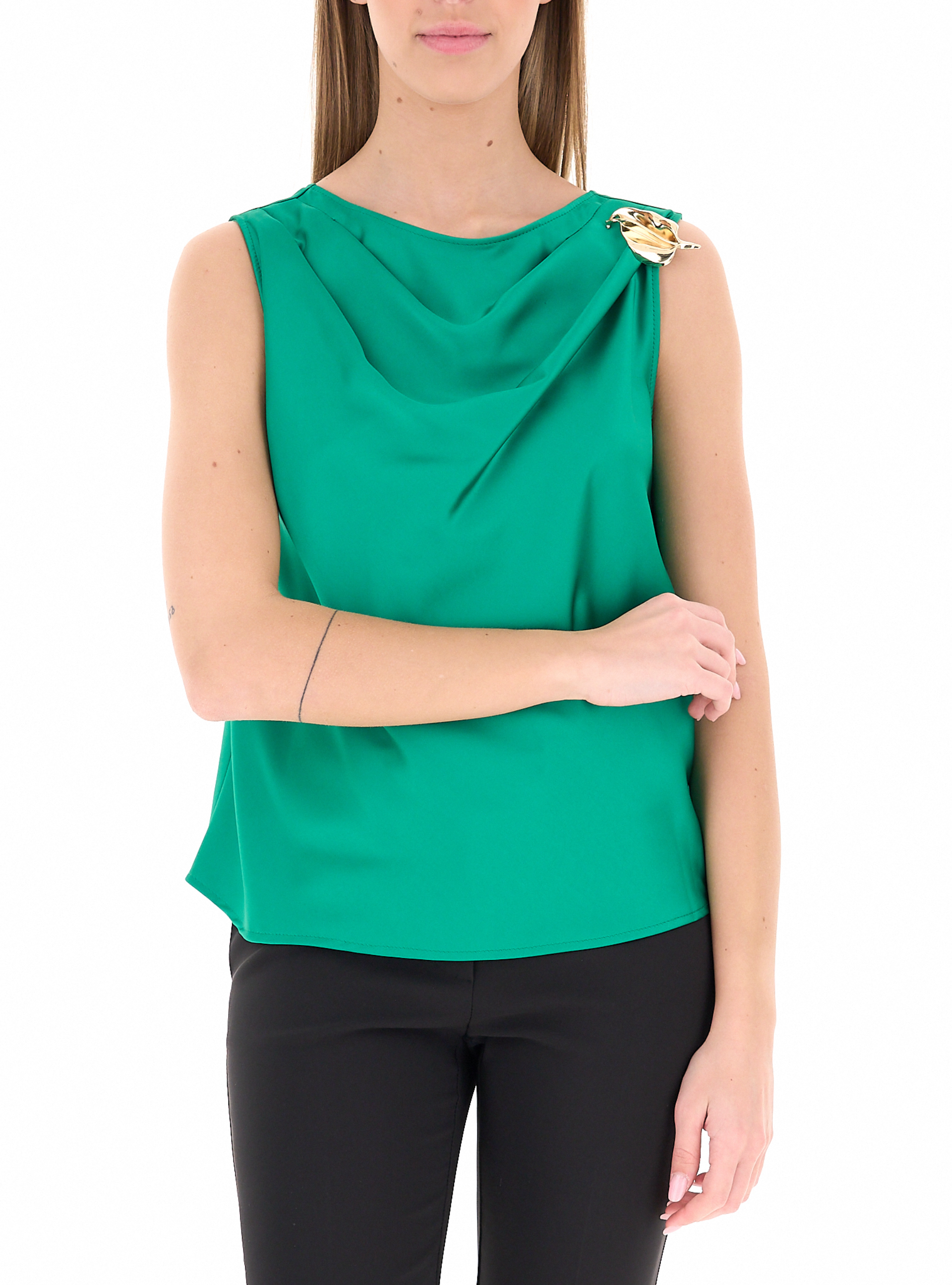 Blusa con spilla SMERALDO