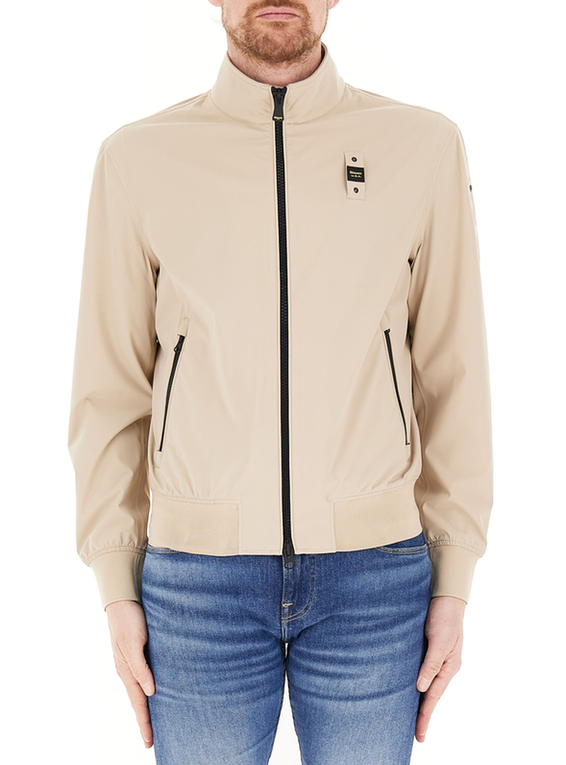 Blauer Giubbino con zip BEIGE