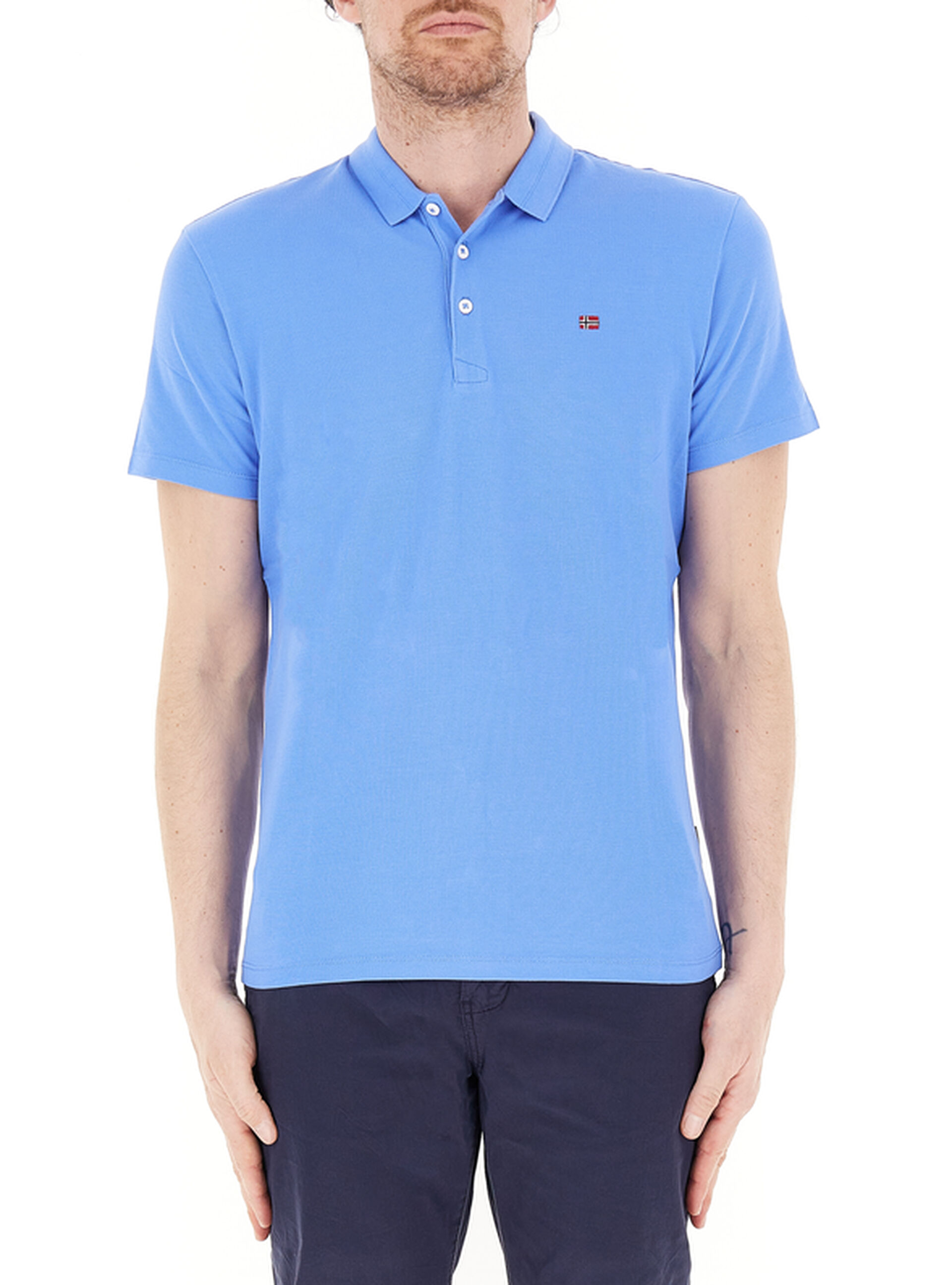 Polo maniche corte AZZURRO