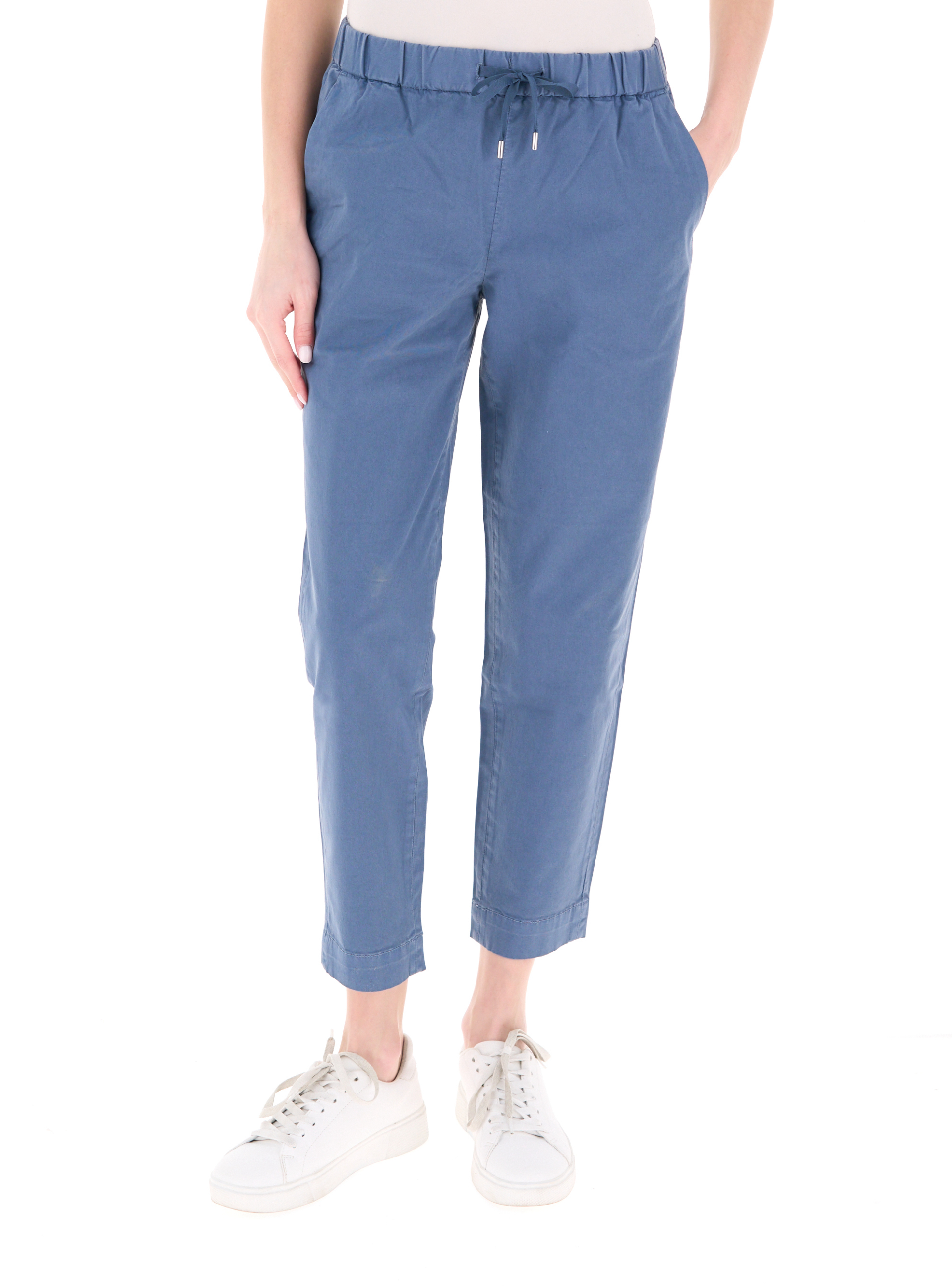 Pantalone vita elasticizzata AZZURRO OXFORD L