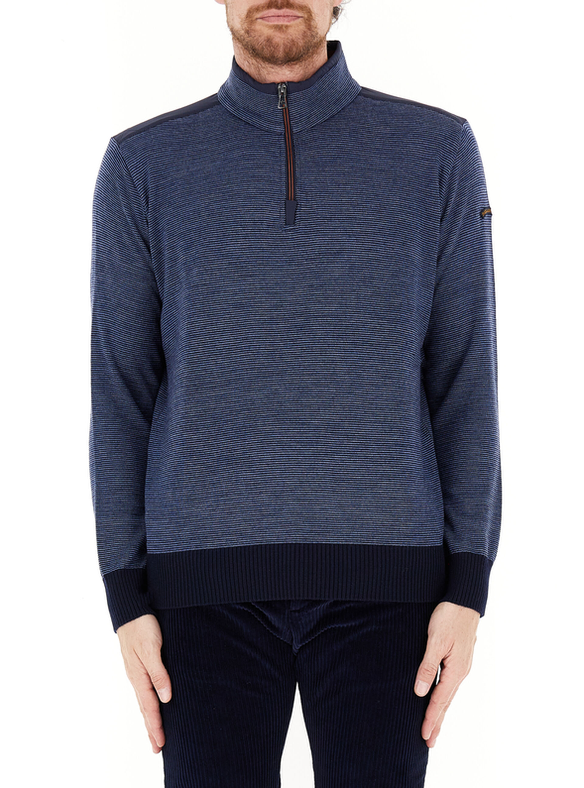 Maglione mezza zip BLU AVIO