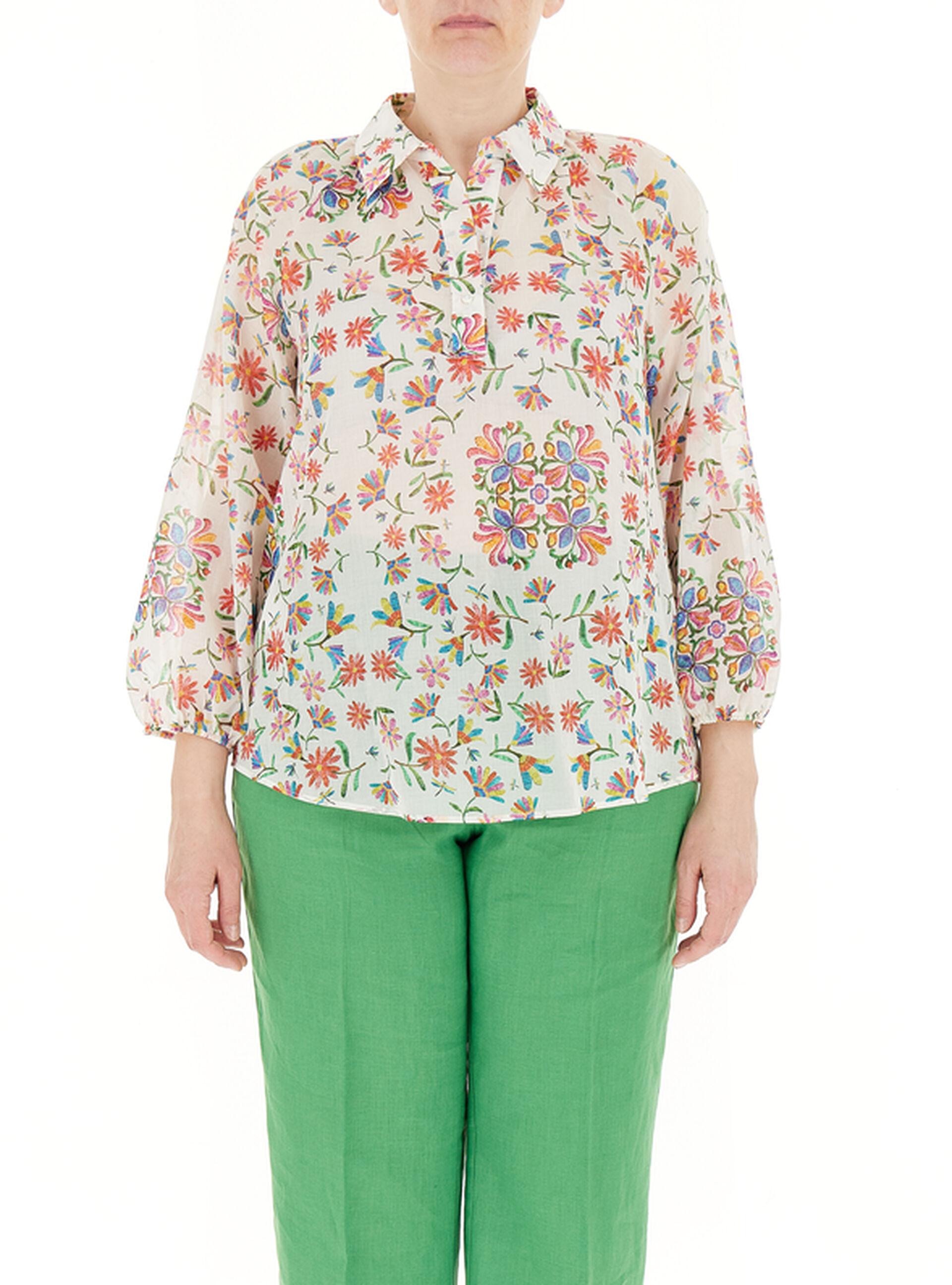 Blusa in cotone COLLECTION MULTICOLOR
