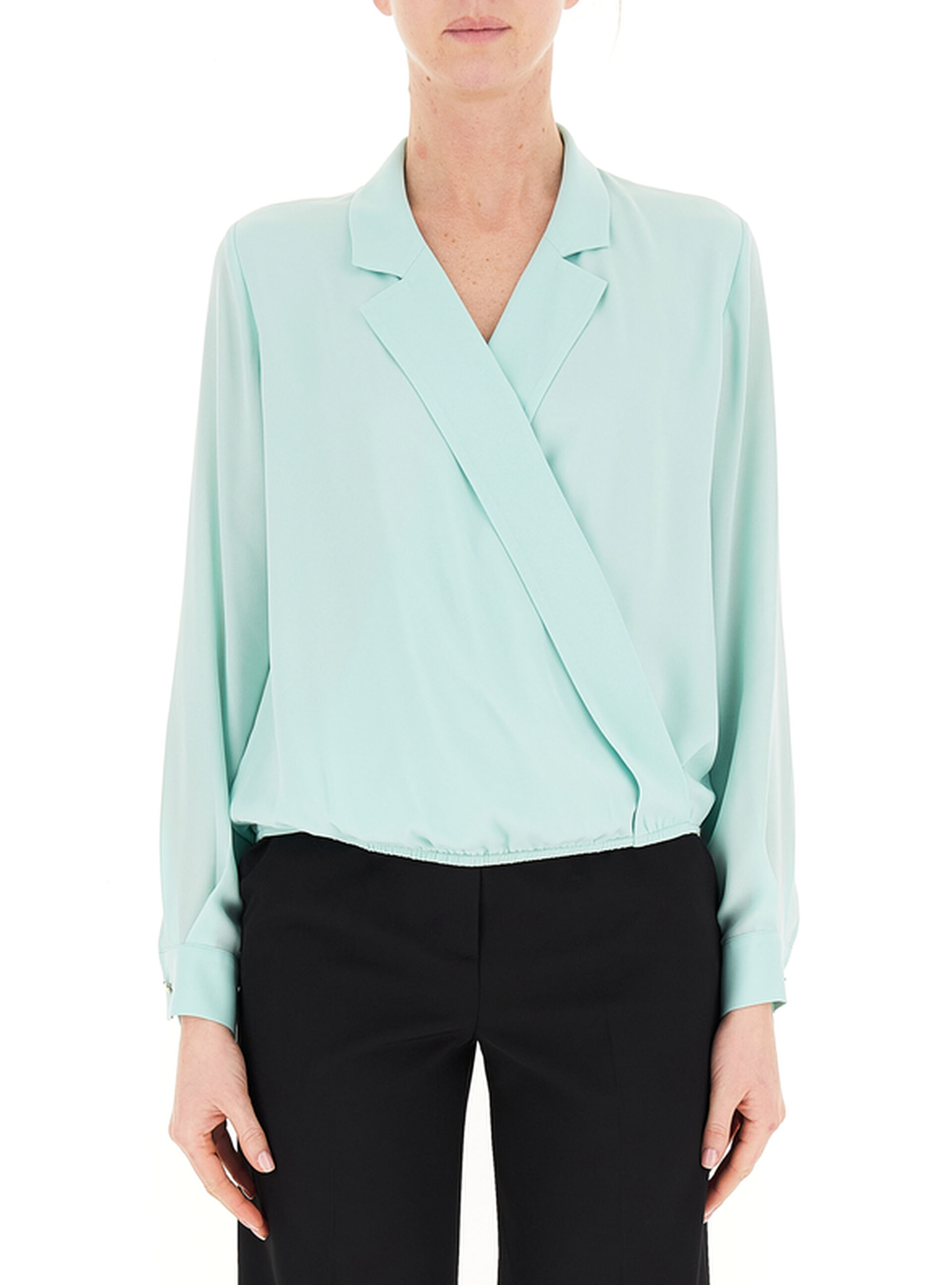 Blusa collo revers ACQUAMARINA