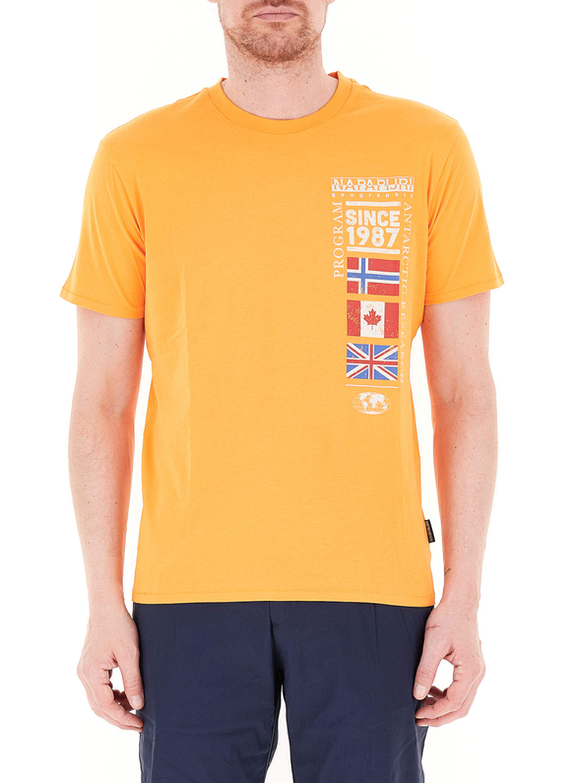 T-shirt girocollo ARANCIO CHIARO L