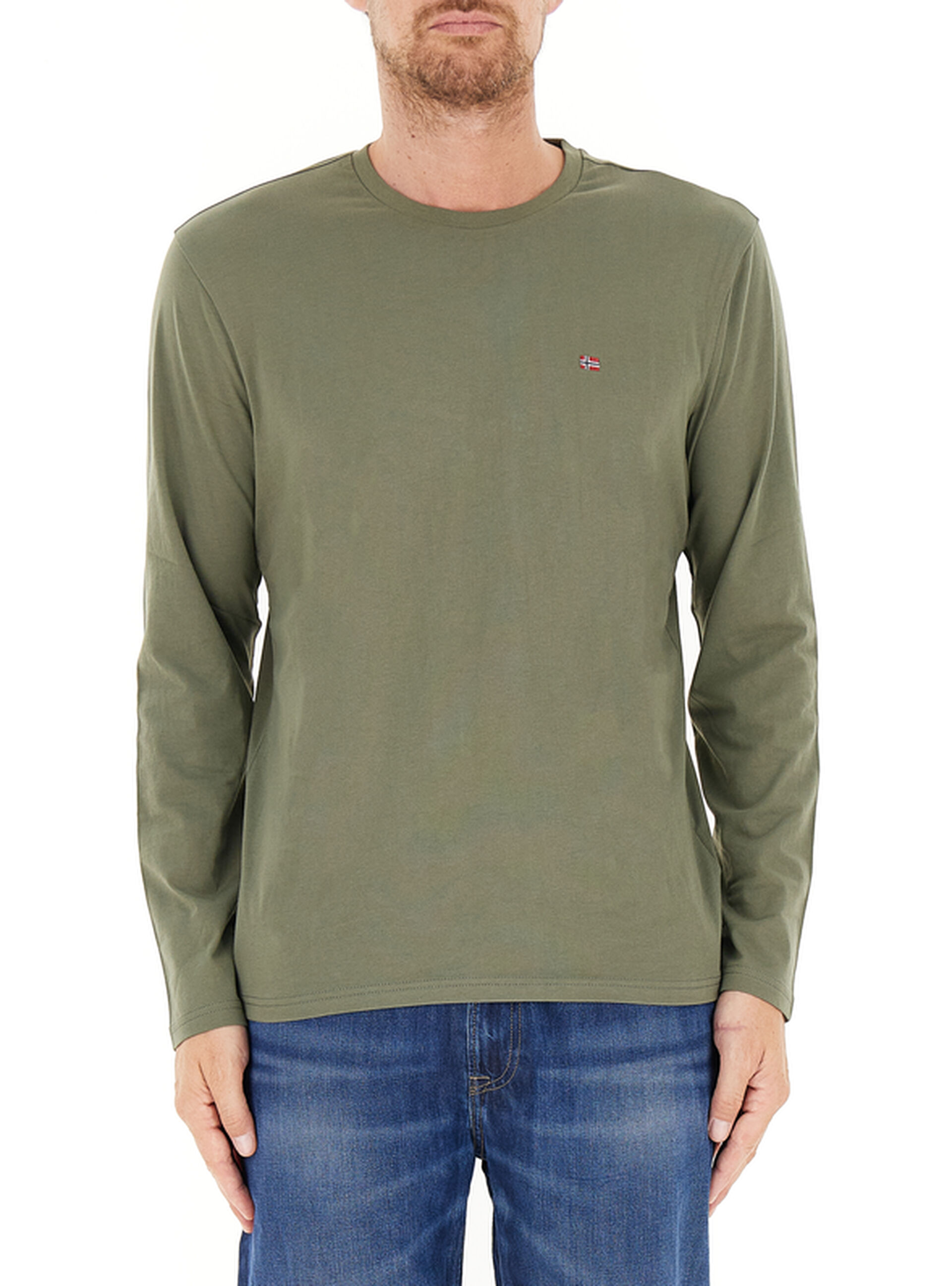 T-shirt maniche lunghe VERDE MILITARE XXL