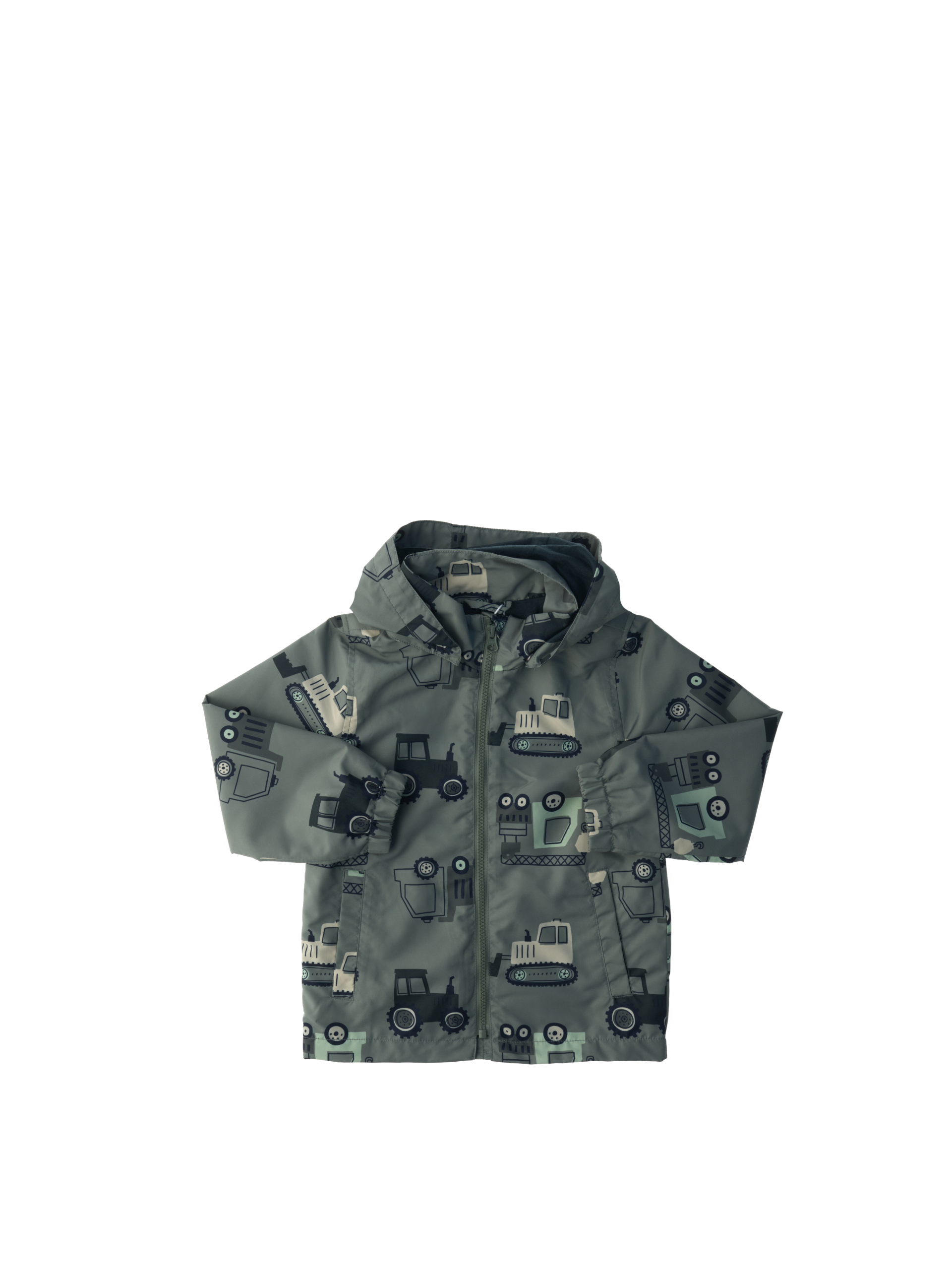 Giubbino con cappuccio VERDE MILITARE 104