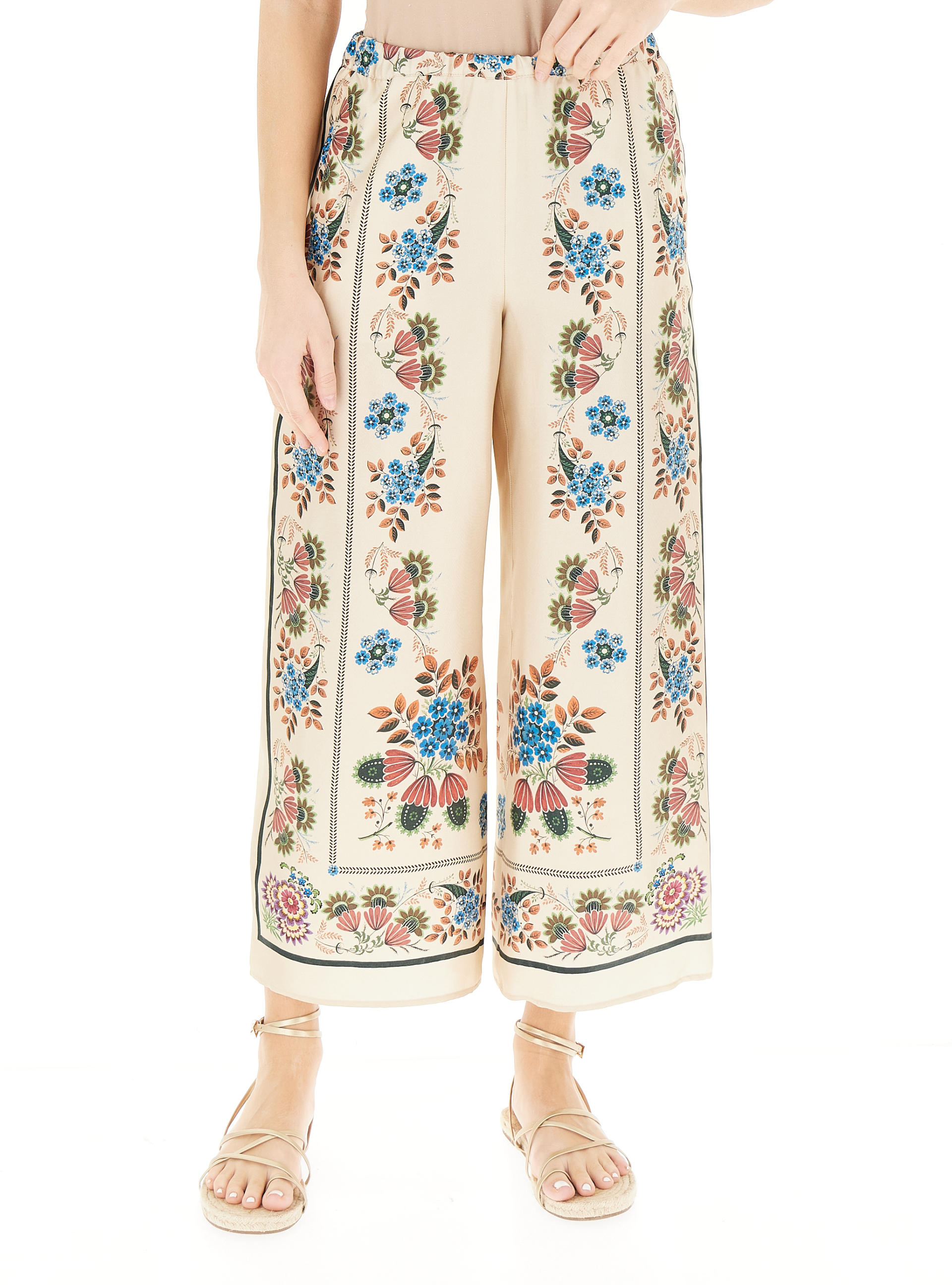Pantalone in seta CHAMPAGNE