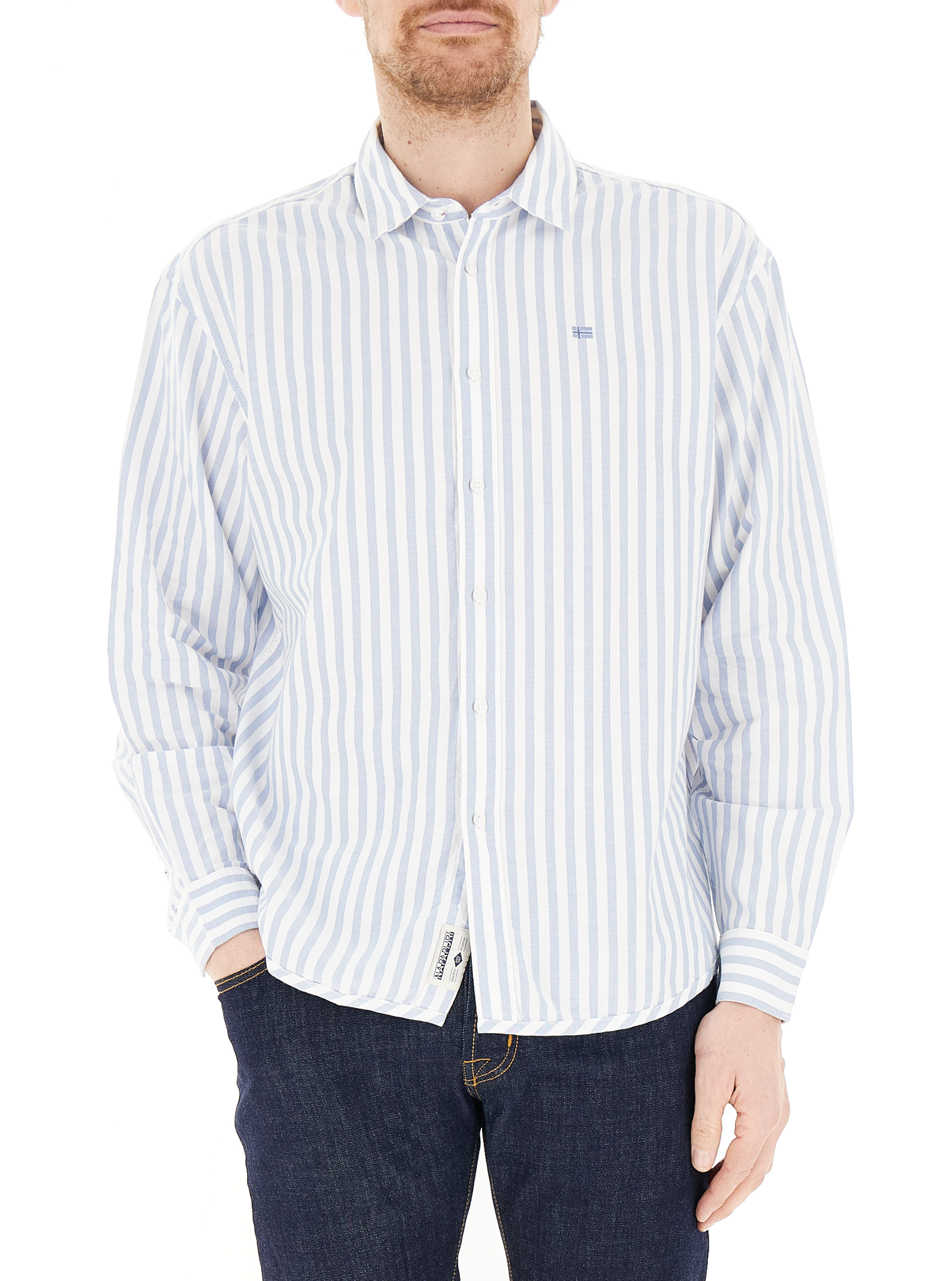 Camicia a righe AZZURRO OXFORD