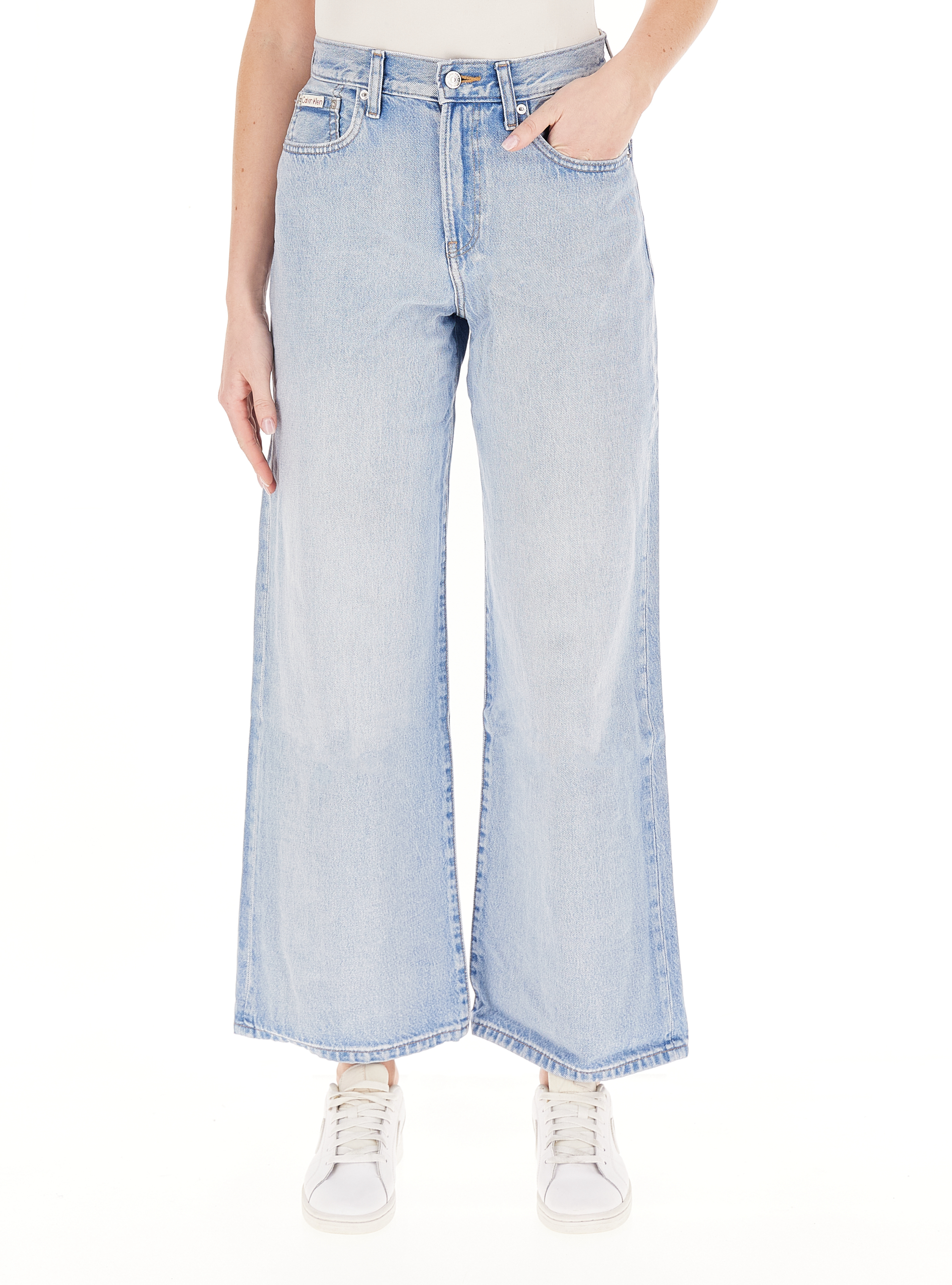 Jeans wide leg AZZURRO CHIARO 26