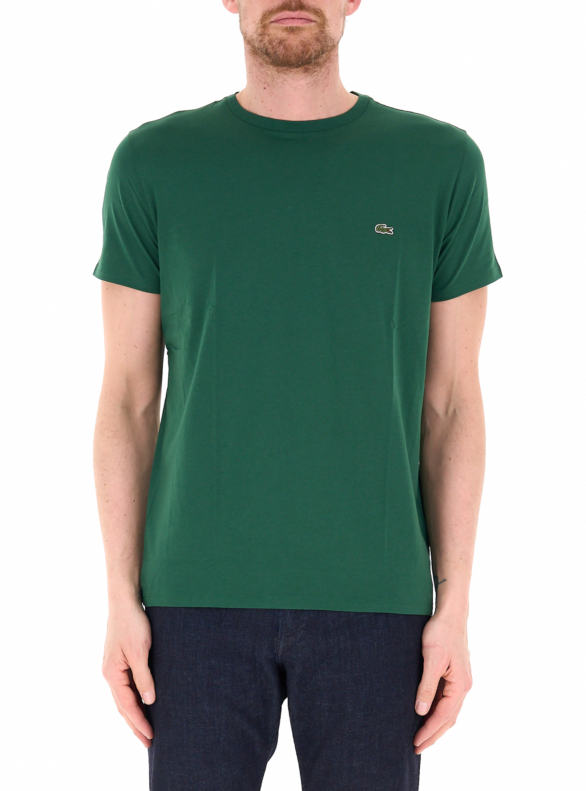 Lacoste T-shirt cotone Pima VERDE