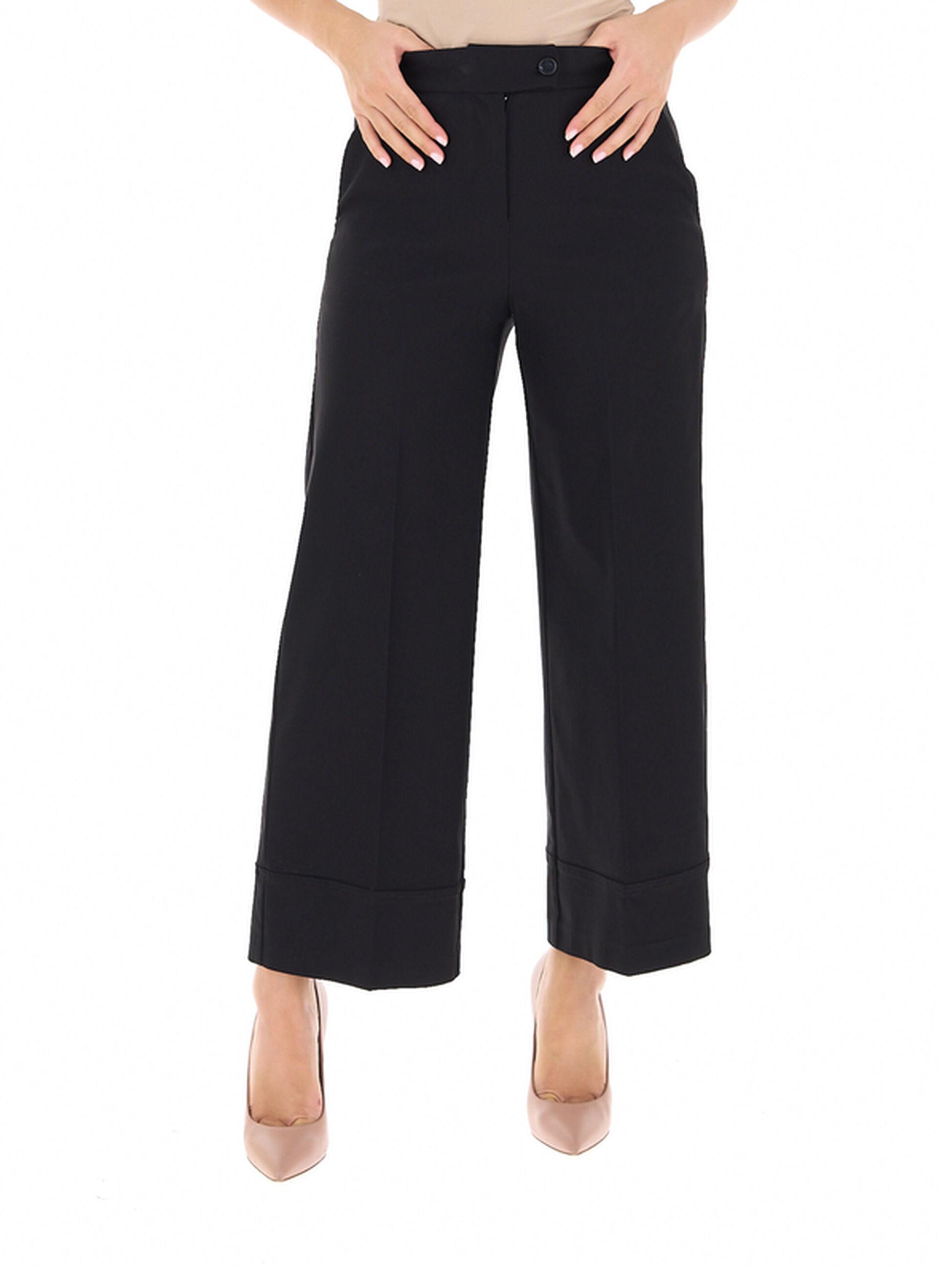 ABSIZE Pantalone a palazzo NERO 46